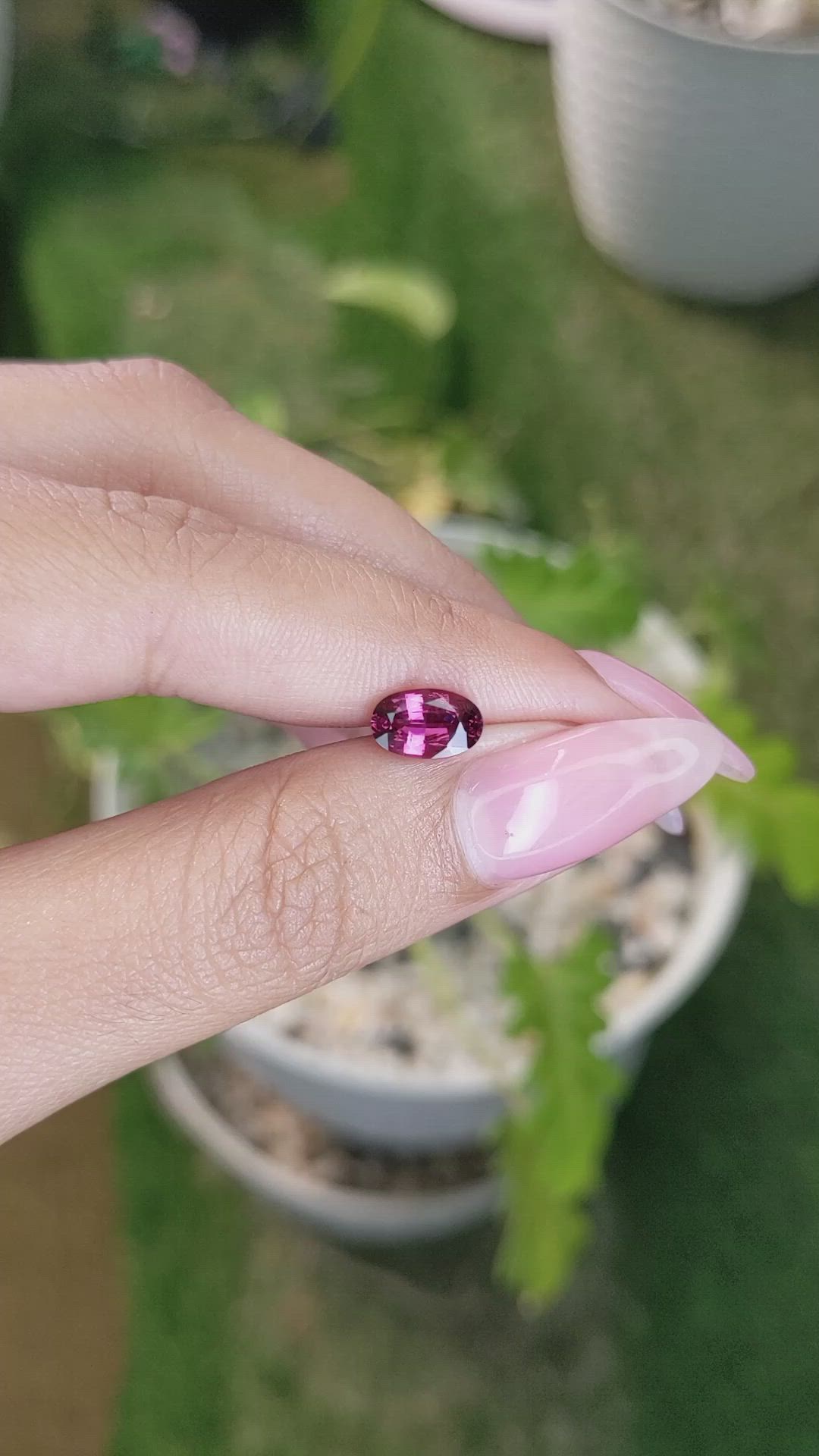 1.46 Ct. Garnet from Ceylon (Sri Lanka) Size Video