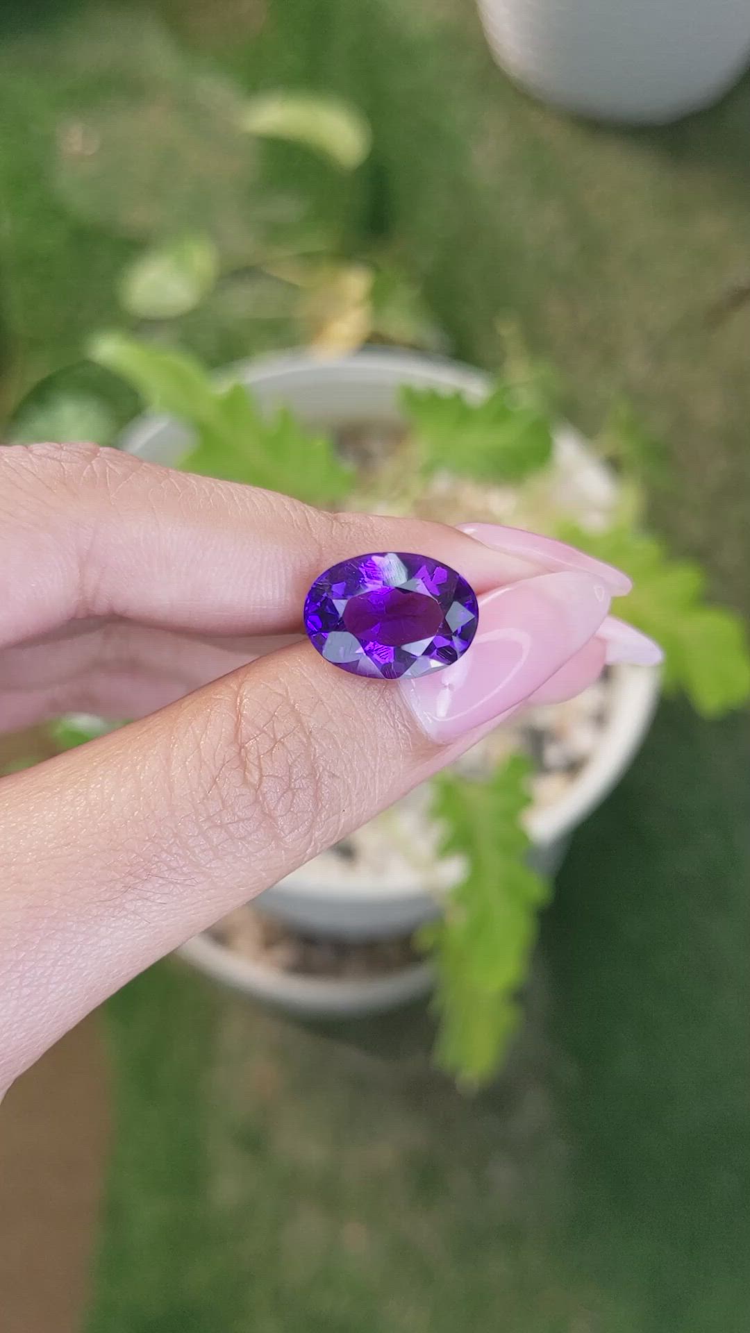 6.71 Ct. Amethyst from Ceylon (Sri Lanka) Size Video