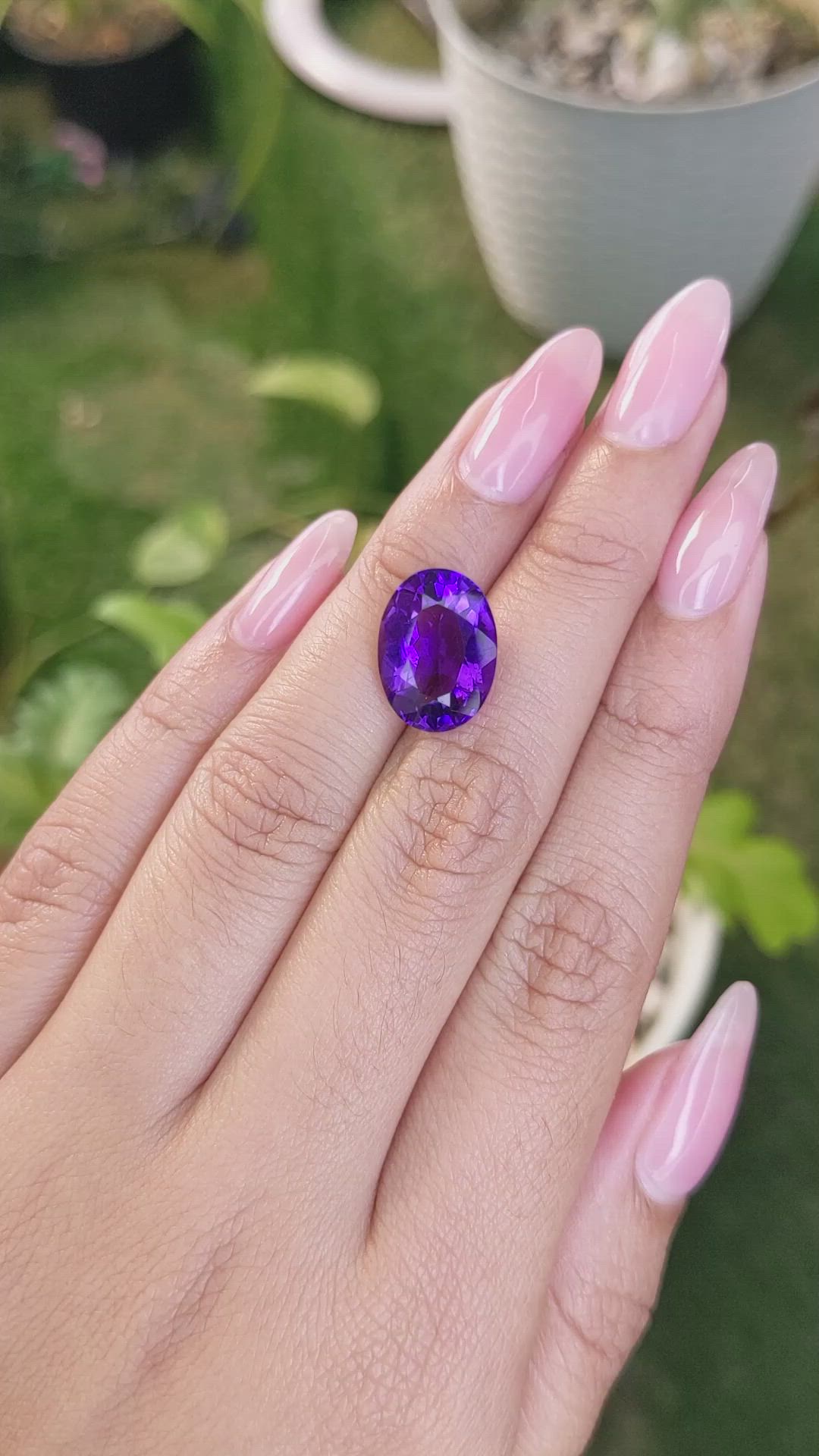6.71 Ct. Amethyst from Ceylon (Sri Lanka) Size Video