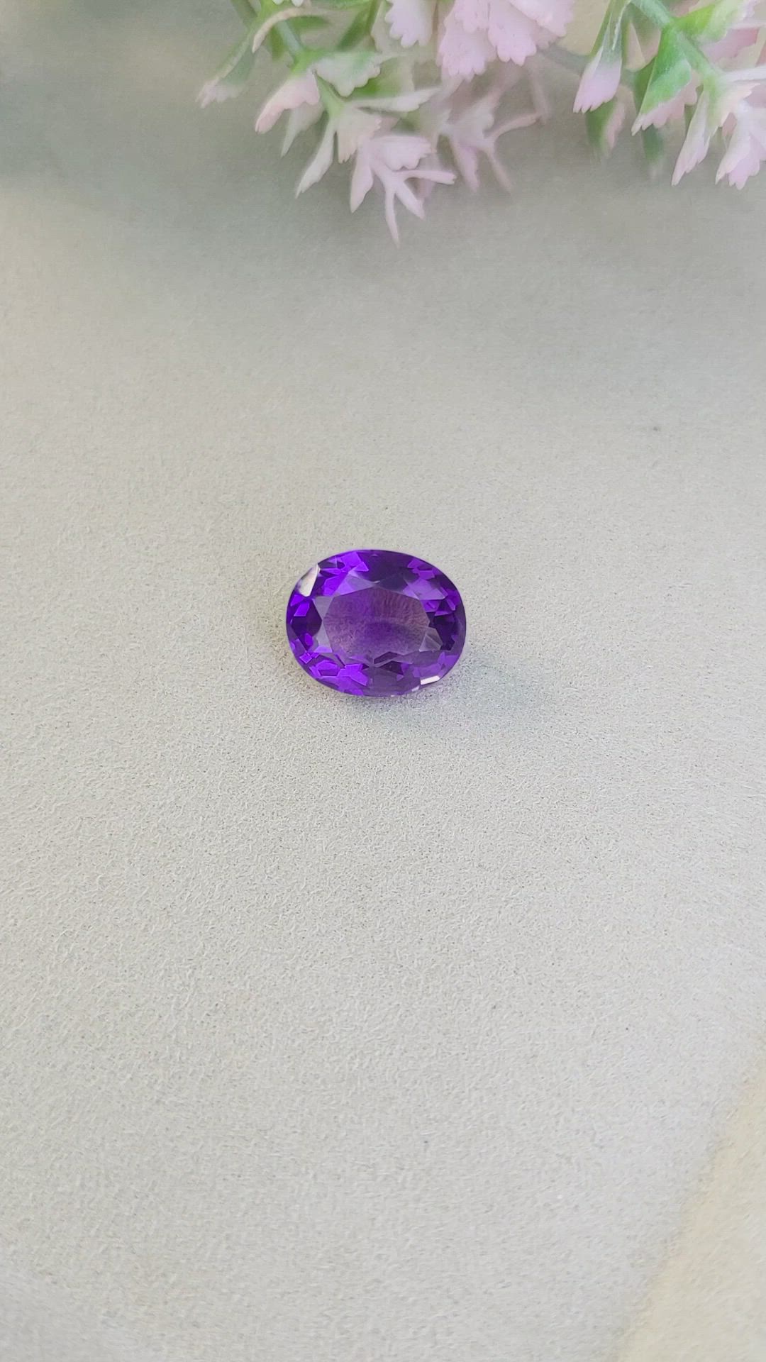 8.70 Ct. Amethyst from Ceylon (Sri Lanka) Size Video