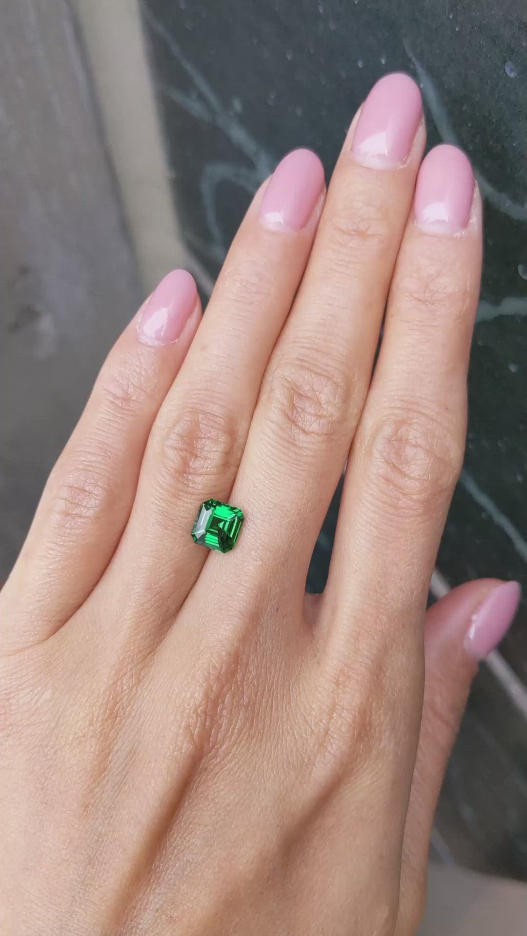 2.04 Ct. Tsavorite Garnet from Madagascar Size Video