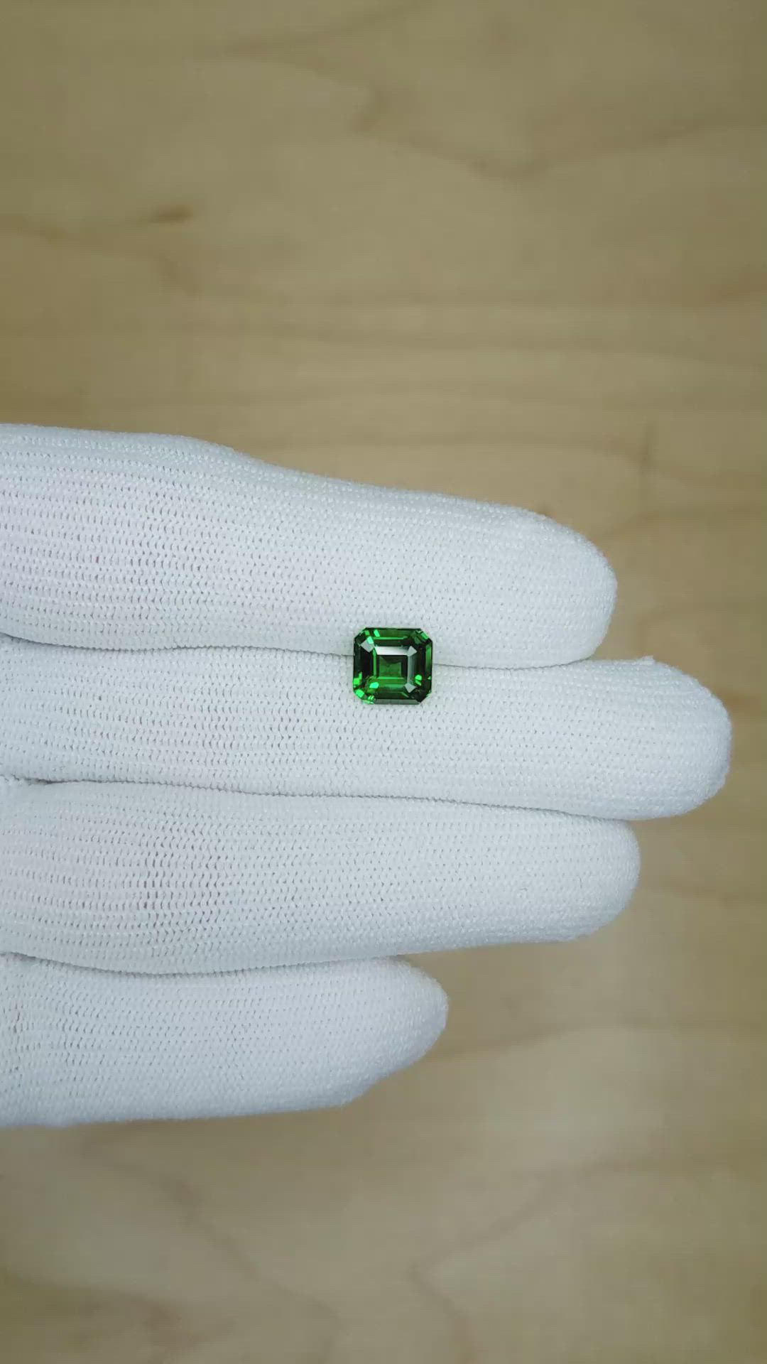 2.04 Ct. Tsavorite Garnet from Madagascar Size Video