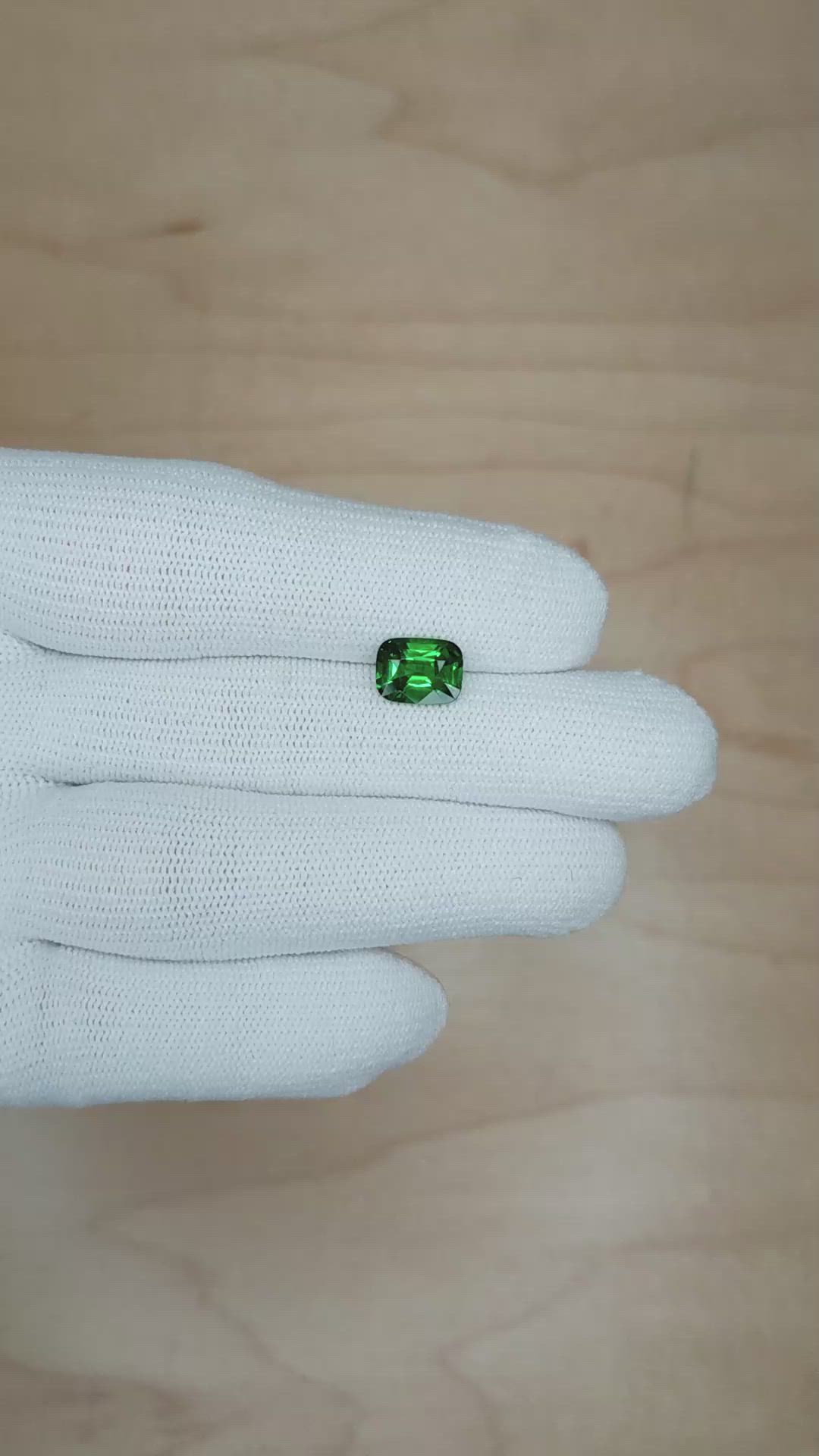 1.89 Ct. Tsavorite Garnet from Madagascar Size Video