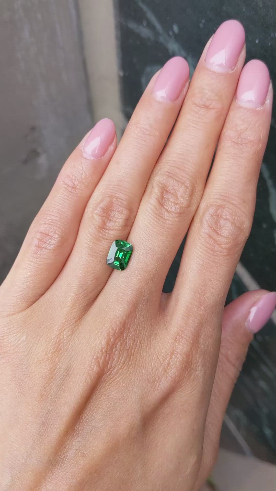 1.89 Ct. Tsavorite Garnet from Madagascar Size Video