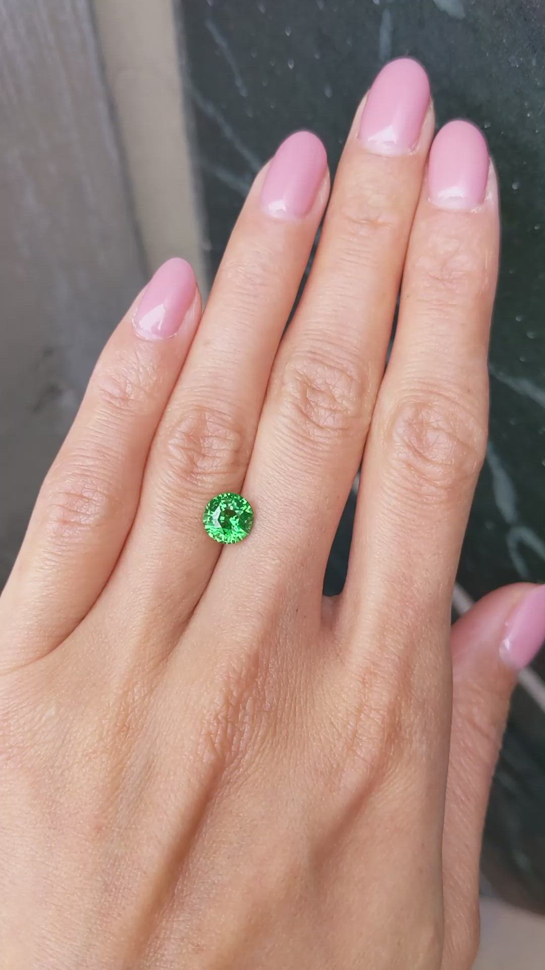 2.10 Ct. Tsavorite Garnet from Madagascar Size Video