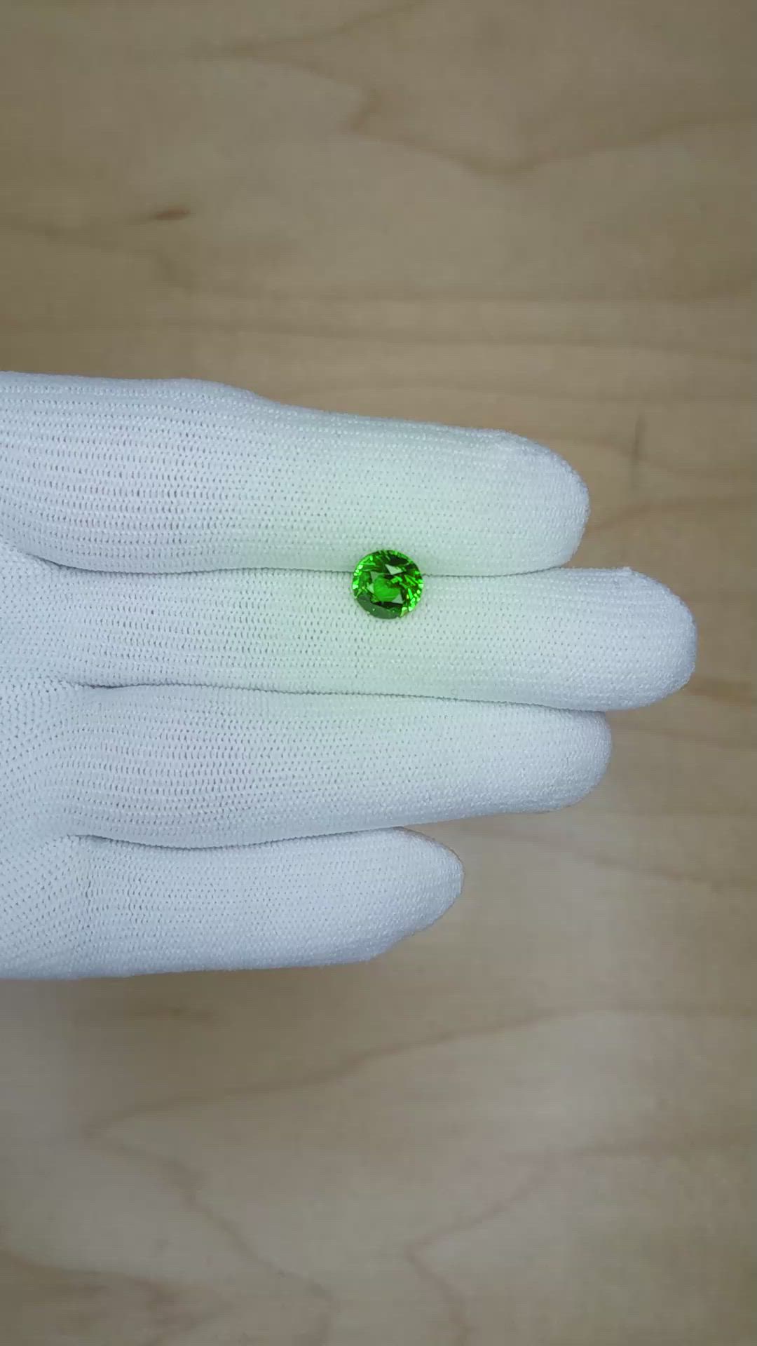 2.10 Ct. Tsavorite Garnet from Madagascar Size Video