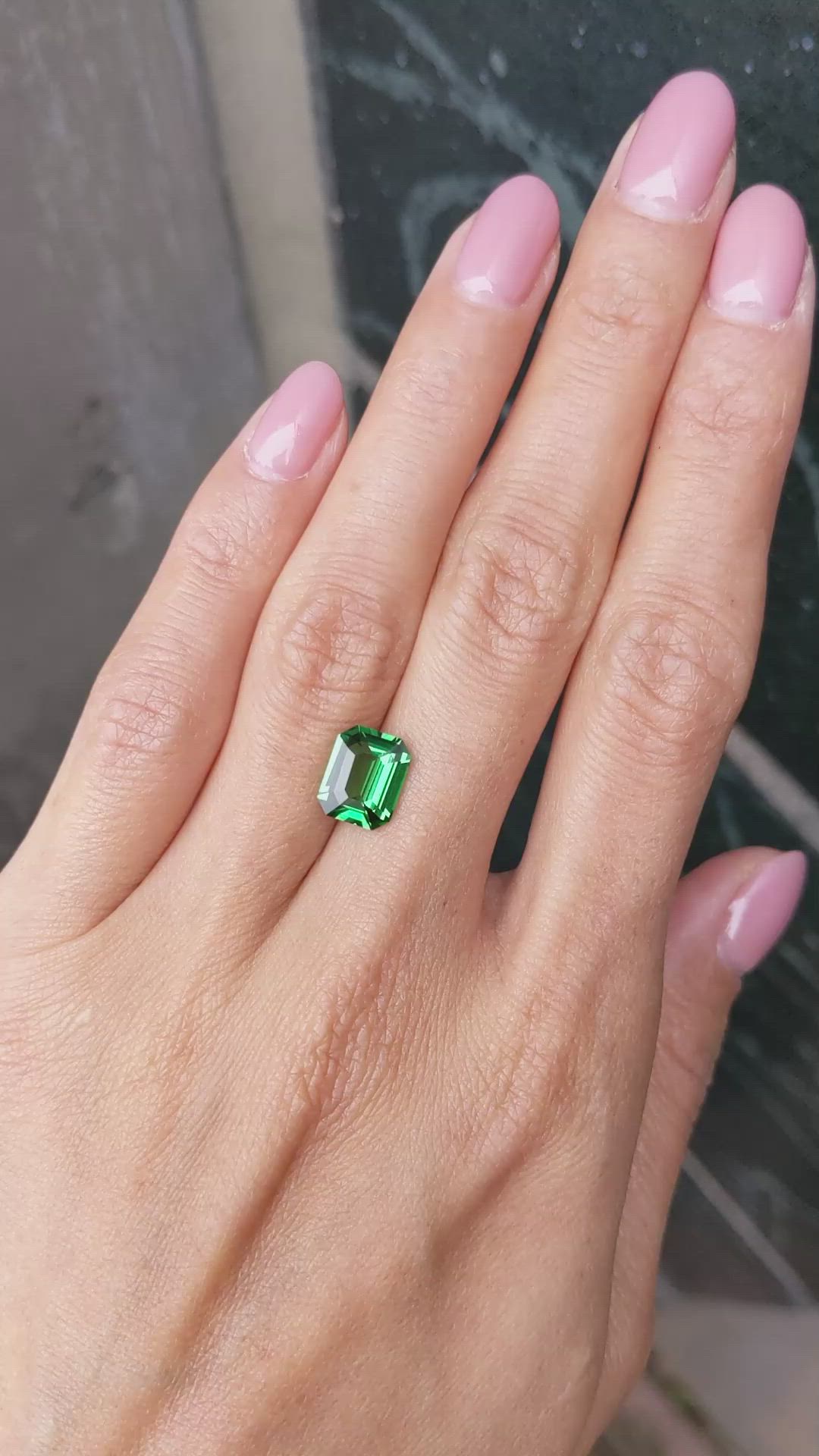 2.55 Ct. Tsavorite Garnet from Madagascar Size Video