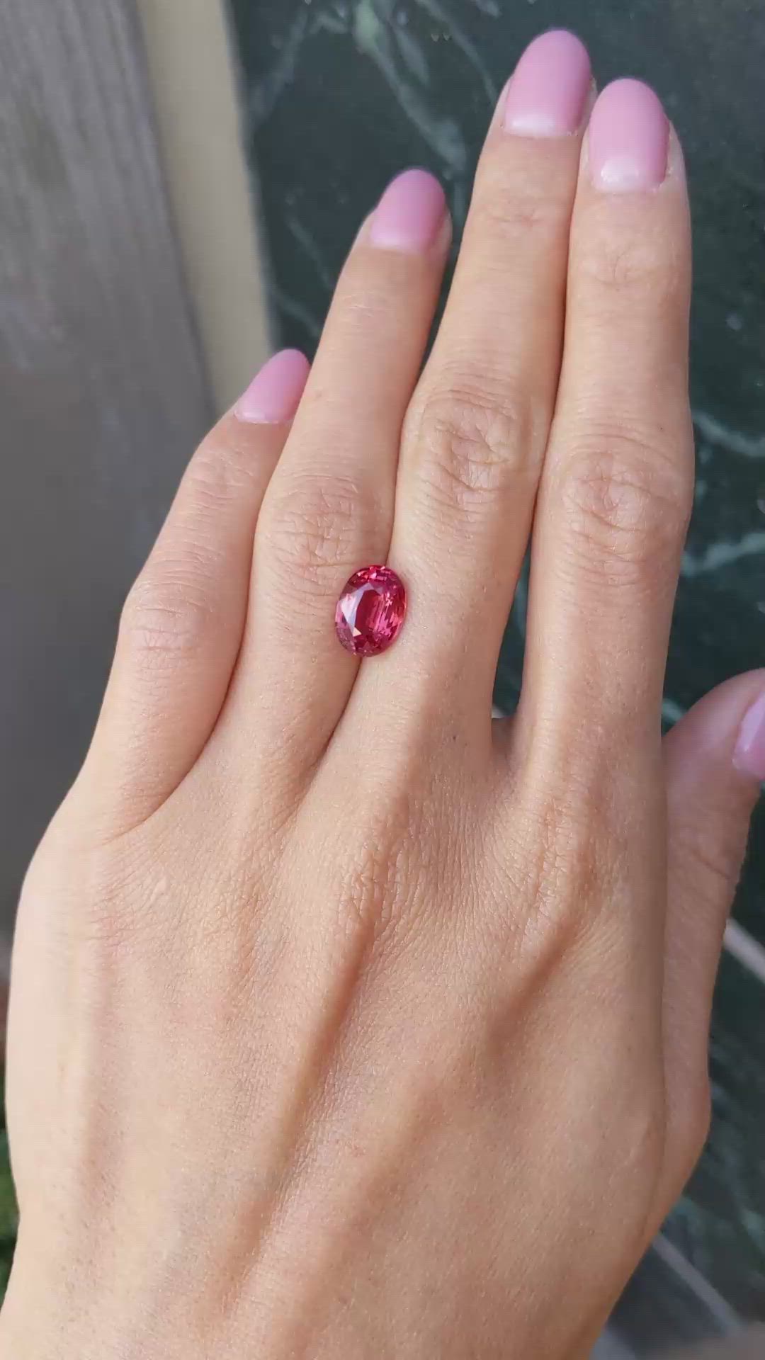 3.02 Ct. Spinel from Ceylon (Sri Lanka) Size Video
