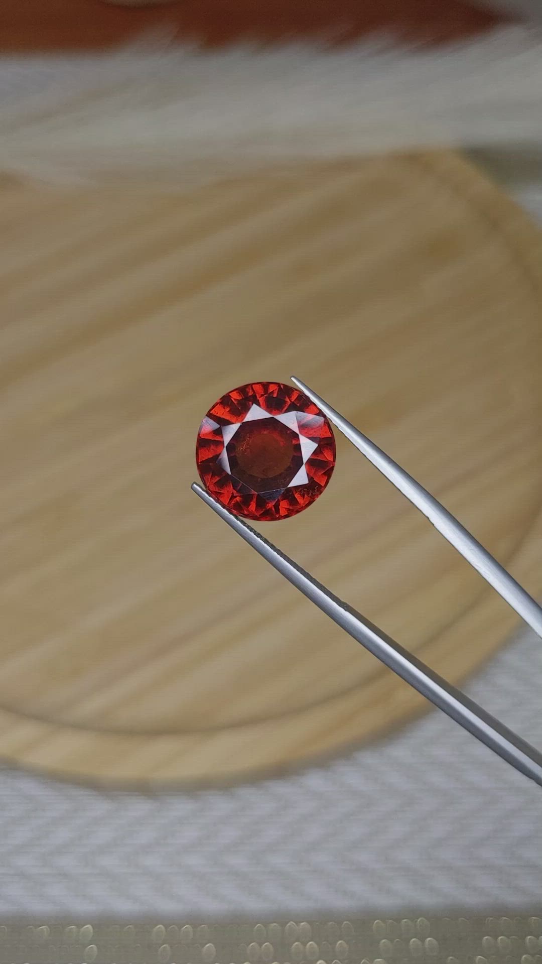 10.48 Ct. Hessonite Garnet from Madagascar Size Video