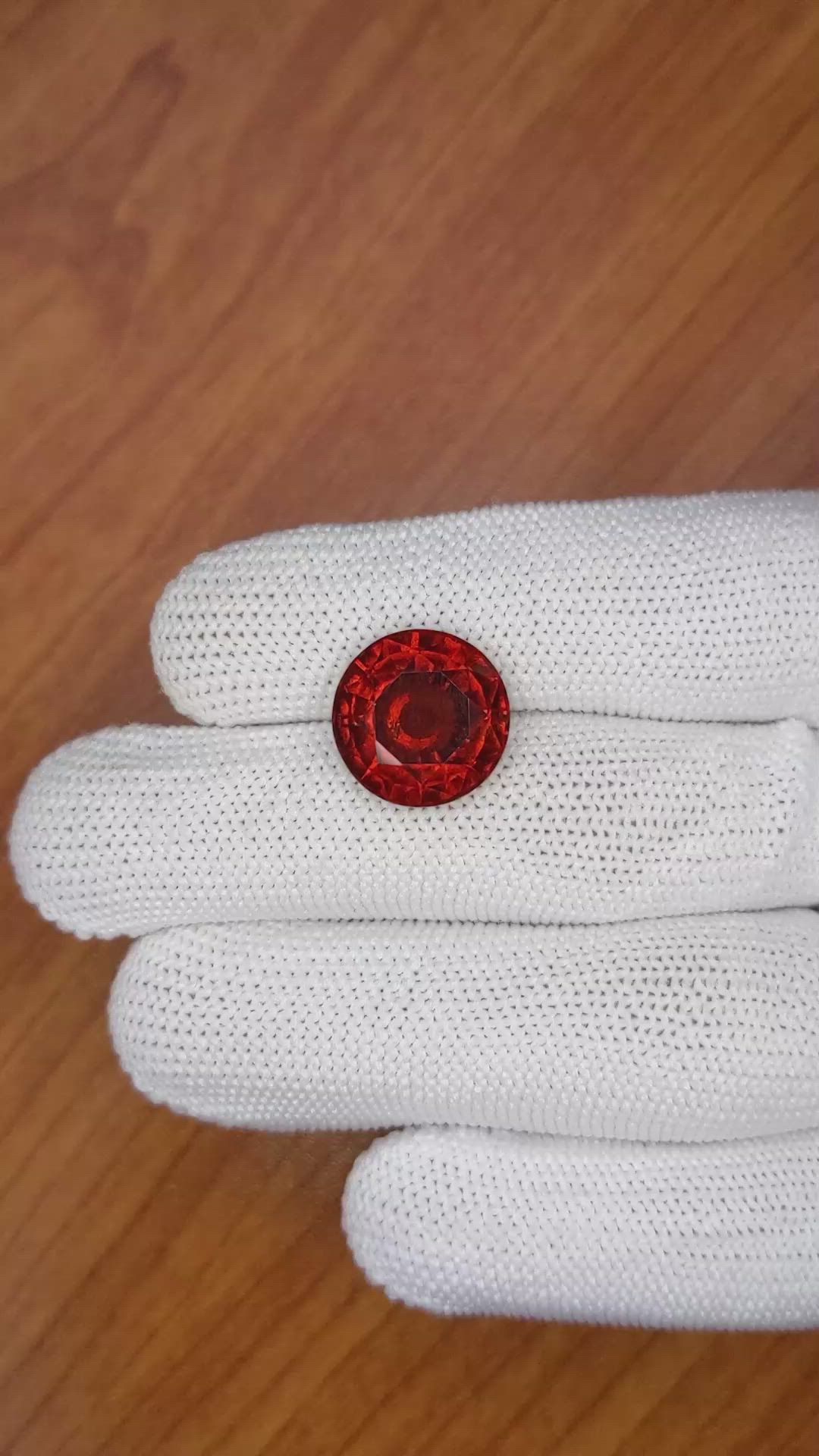 10.48 Ct. Hessonite Garnet from Madagascar Size Video