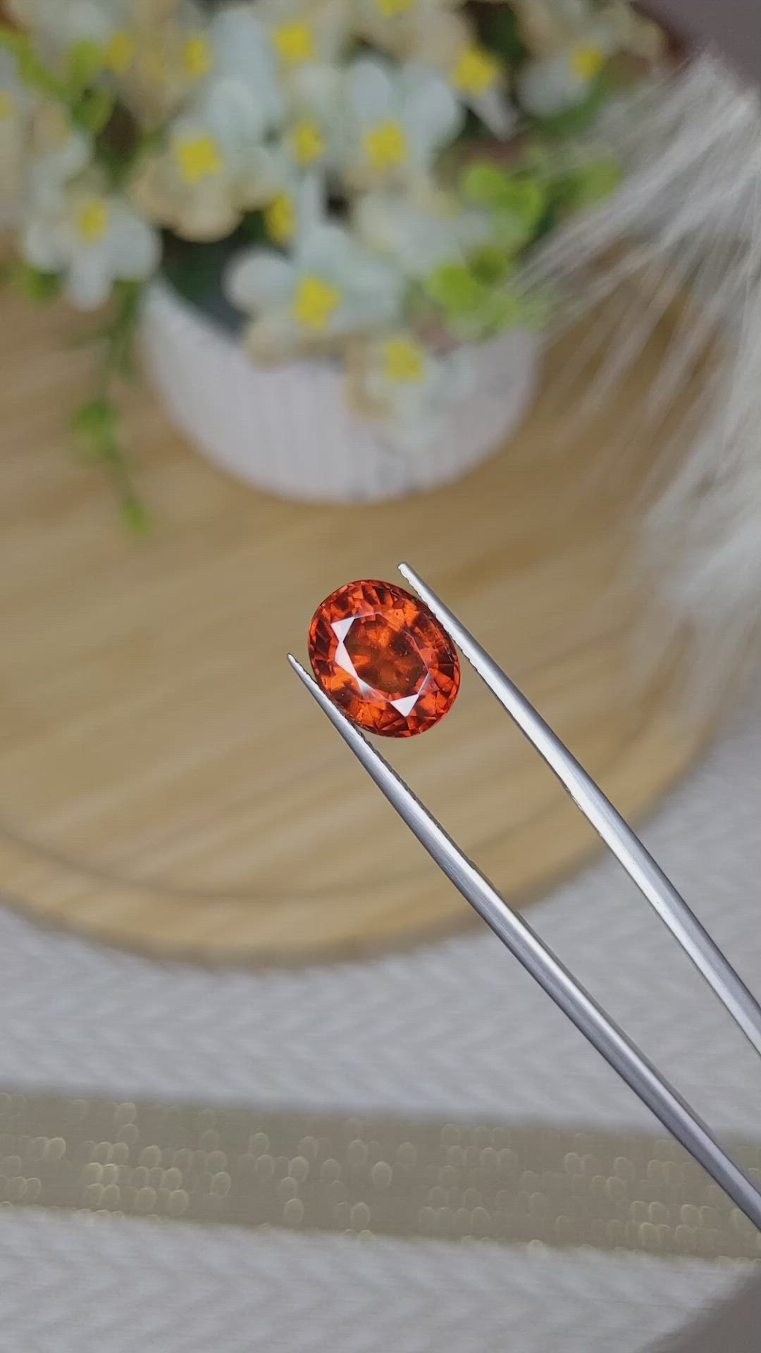 5.24 Ct. Hessonite Garnet from Madagascar Size Video