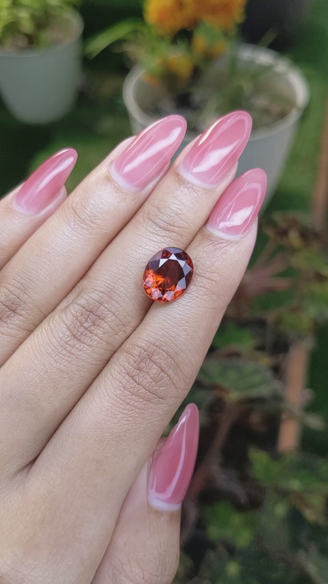 5.24 Ct. Hessonite Garnet from Madagascar Size Video