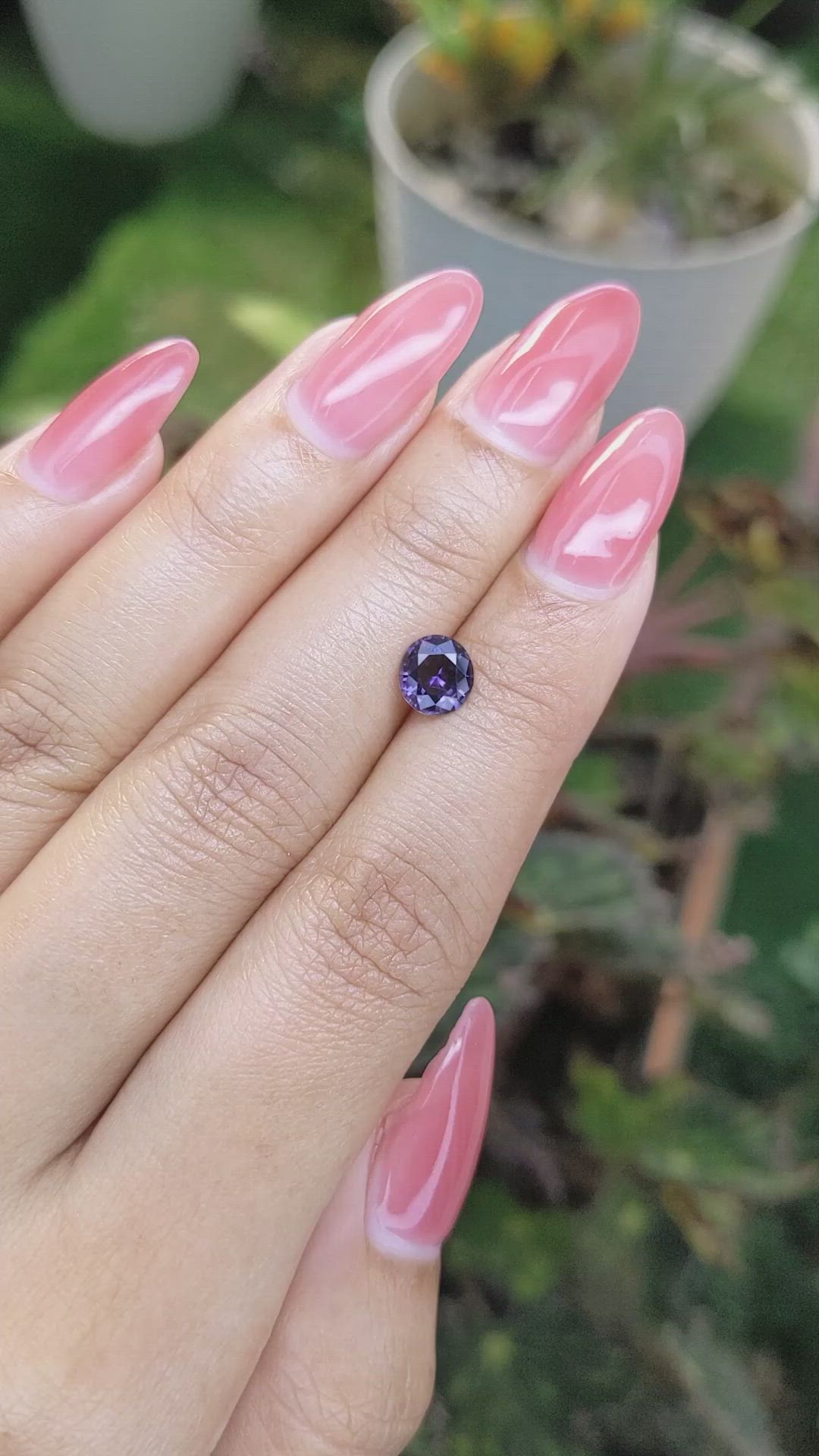 1.02 Ct. Violet Spinel from Ceylon (Sri Lanka) Size Video