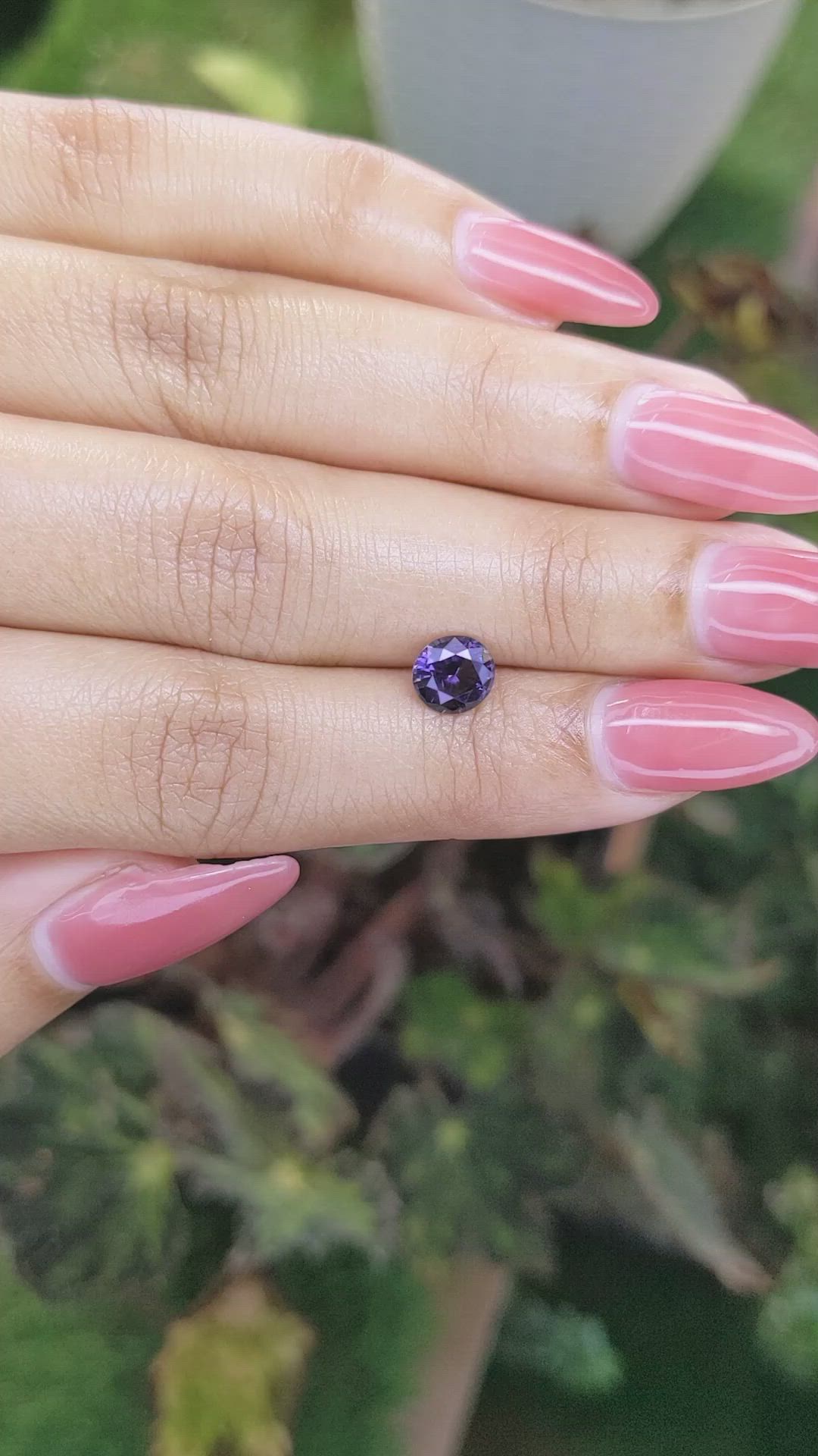 1.02 Ct. Violet Spinel from Ceylon (Sri Lanka) Size Video