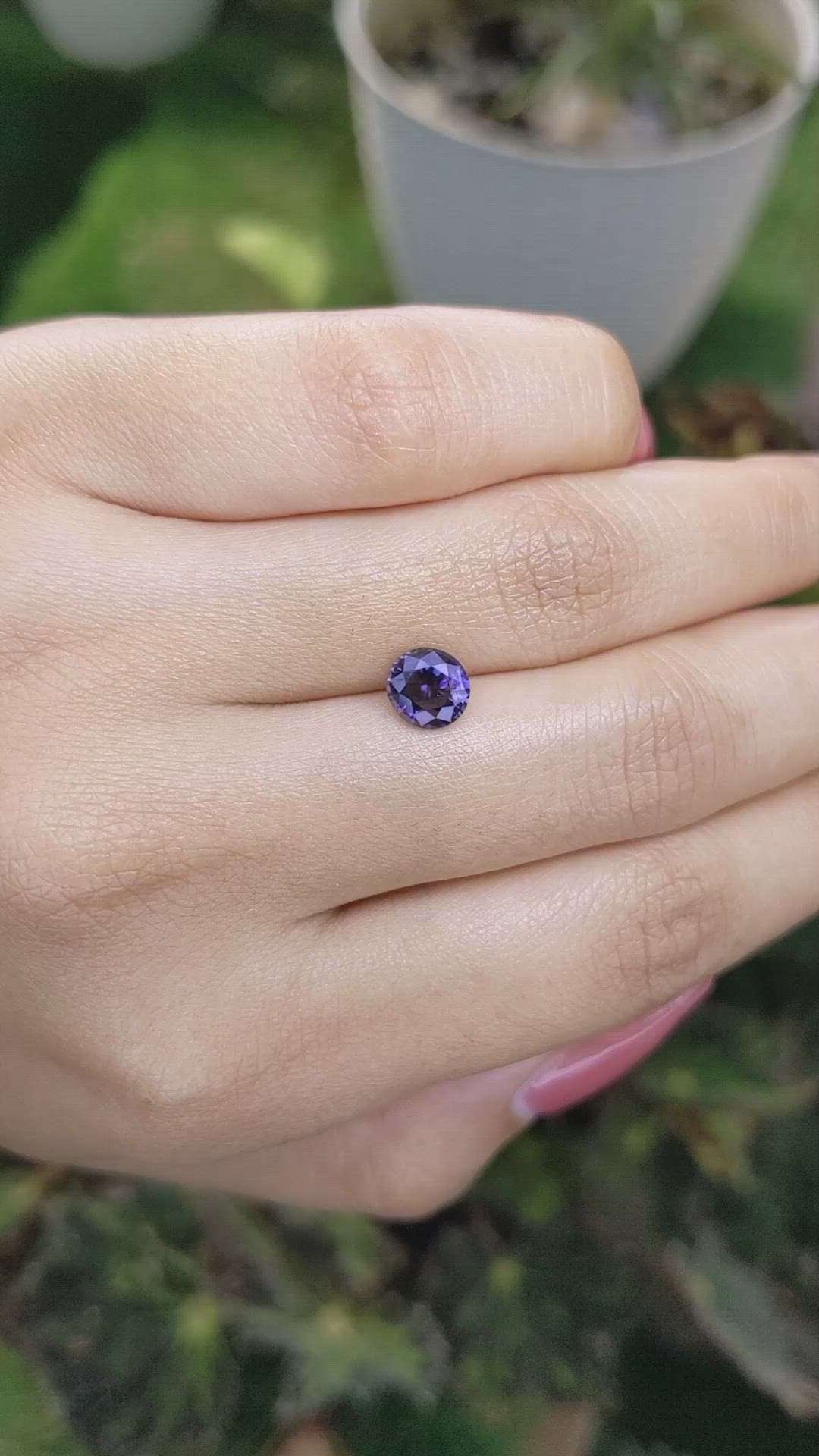 1.02 Ct. Violet Spinel from Ceylon (Sri Lanka) Size Video