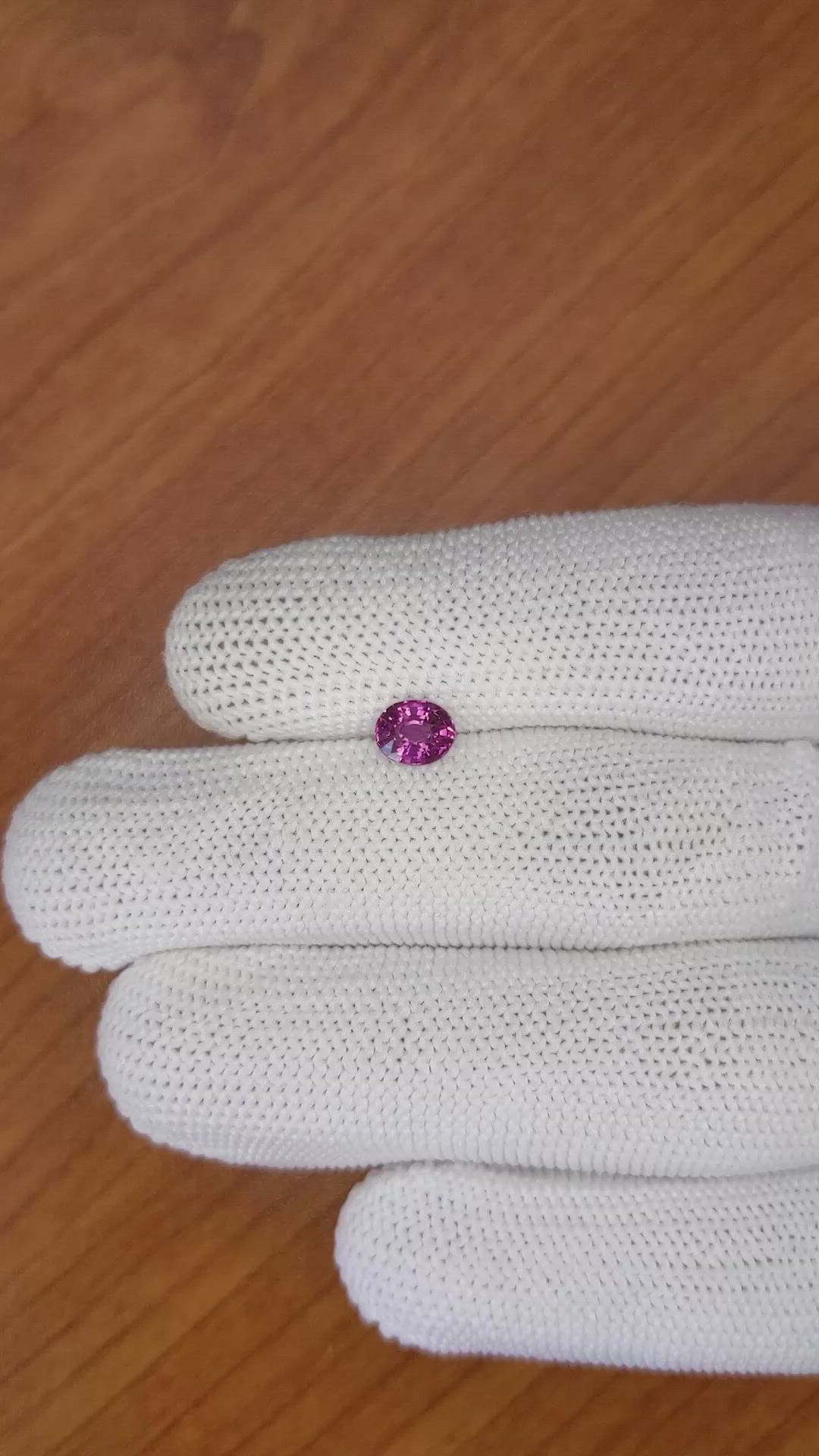0.99 Ct. Rhodolite Garnet from Ceylon (Sri Lanka) Size Video