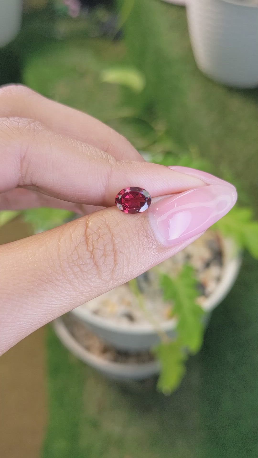 1.31 Ct. Rhodolite Garnet from Ceylon (Sri Lanka) Size Video