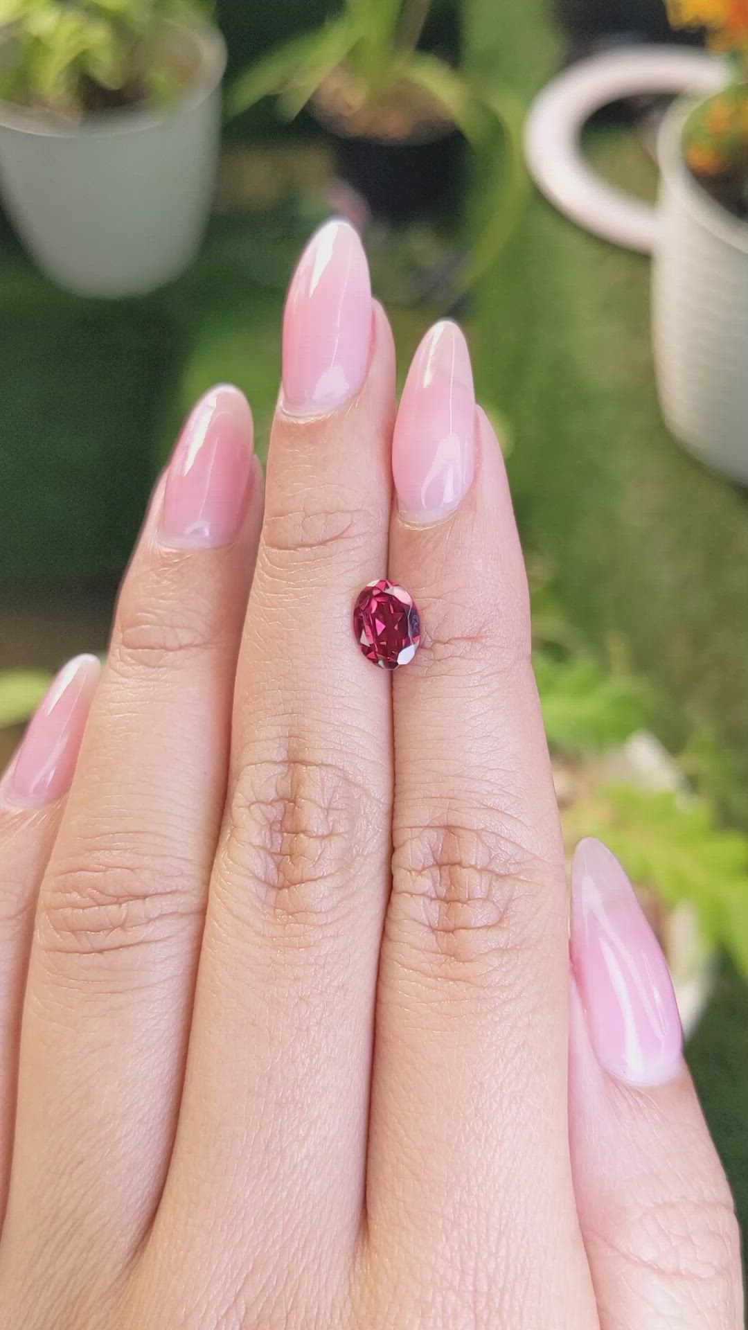 1.31 Ct. Rhodolite Garnet from Ceylon (Sri Lanka) Size Video
