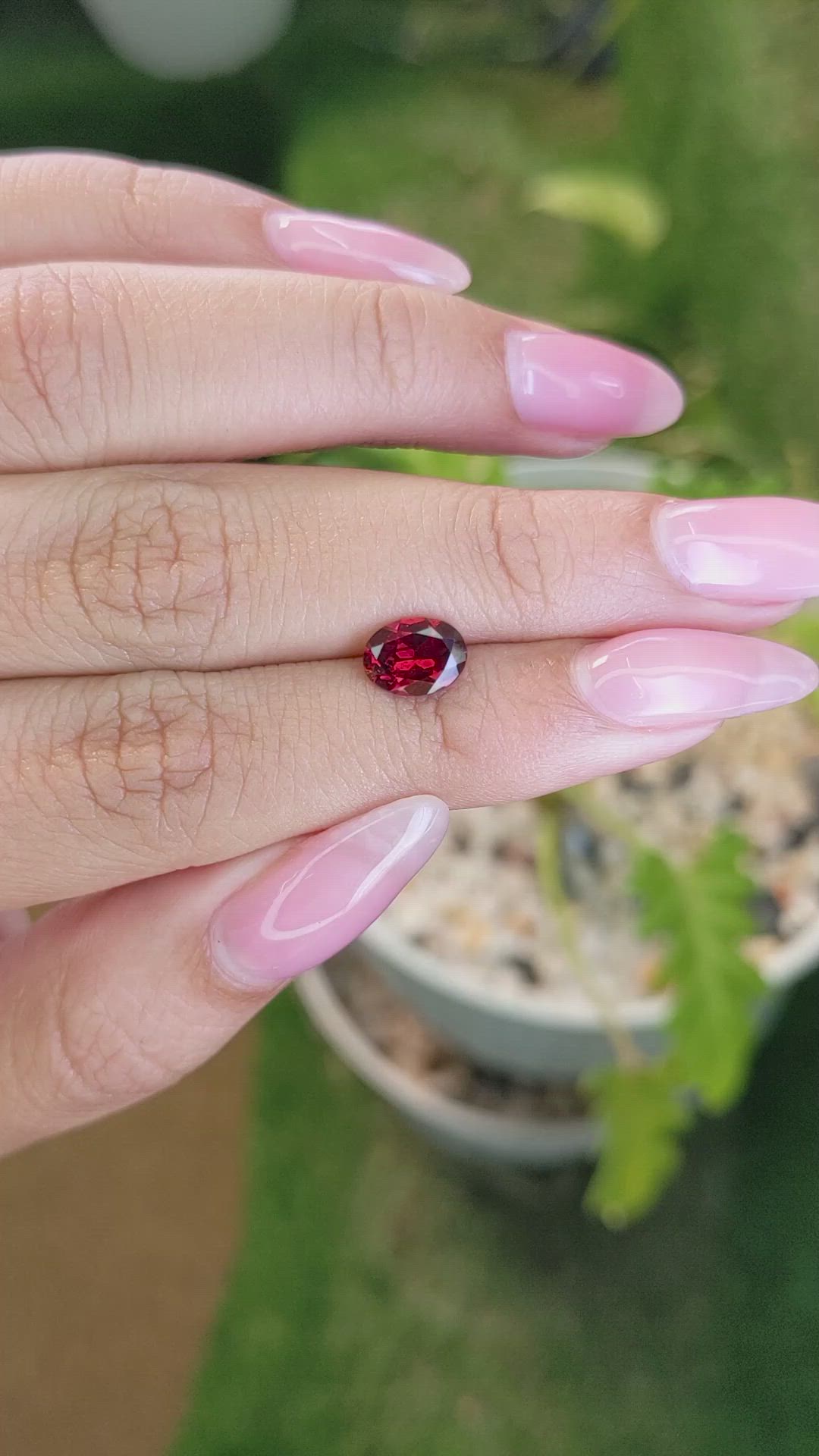 1.36 Ct. Rhodolite Garnet from Ceylon (Sri Lanka) Size Video
