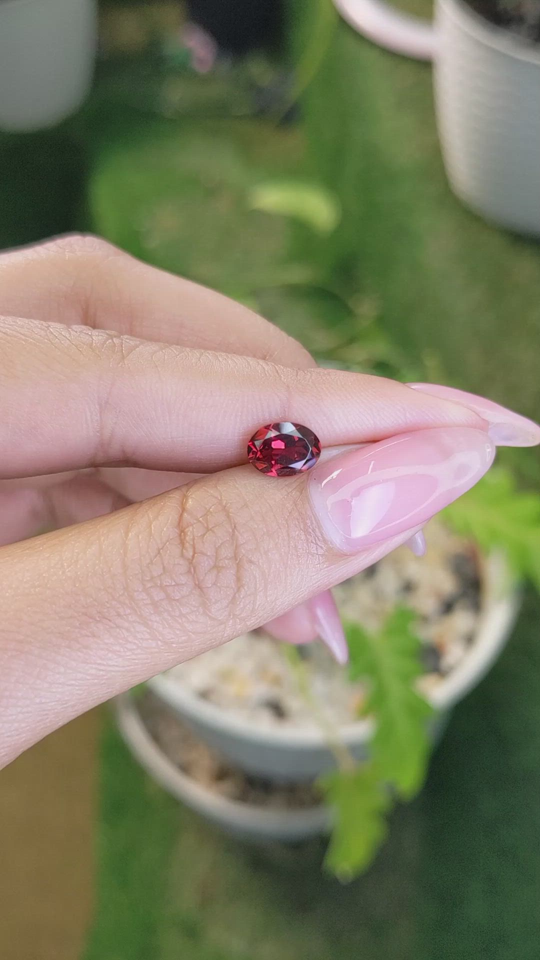 1.44 Ct. Rhodolite Garnet from Ceylon (Sri Lanka) Size Video