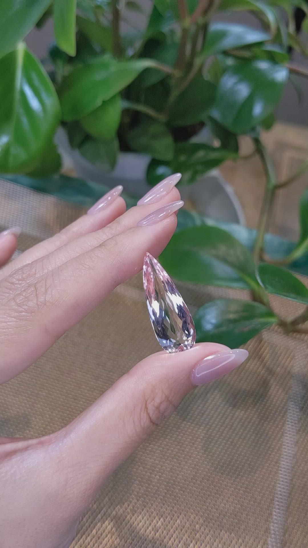 13.49 Ct. Morganite from Brazil Size Video