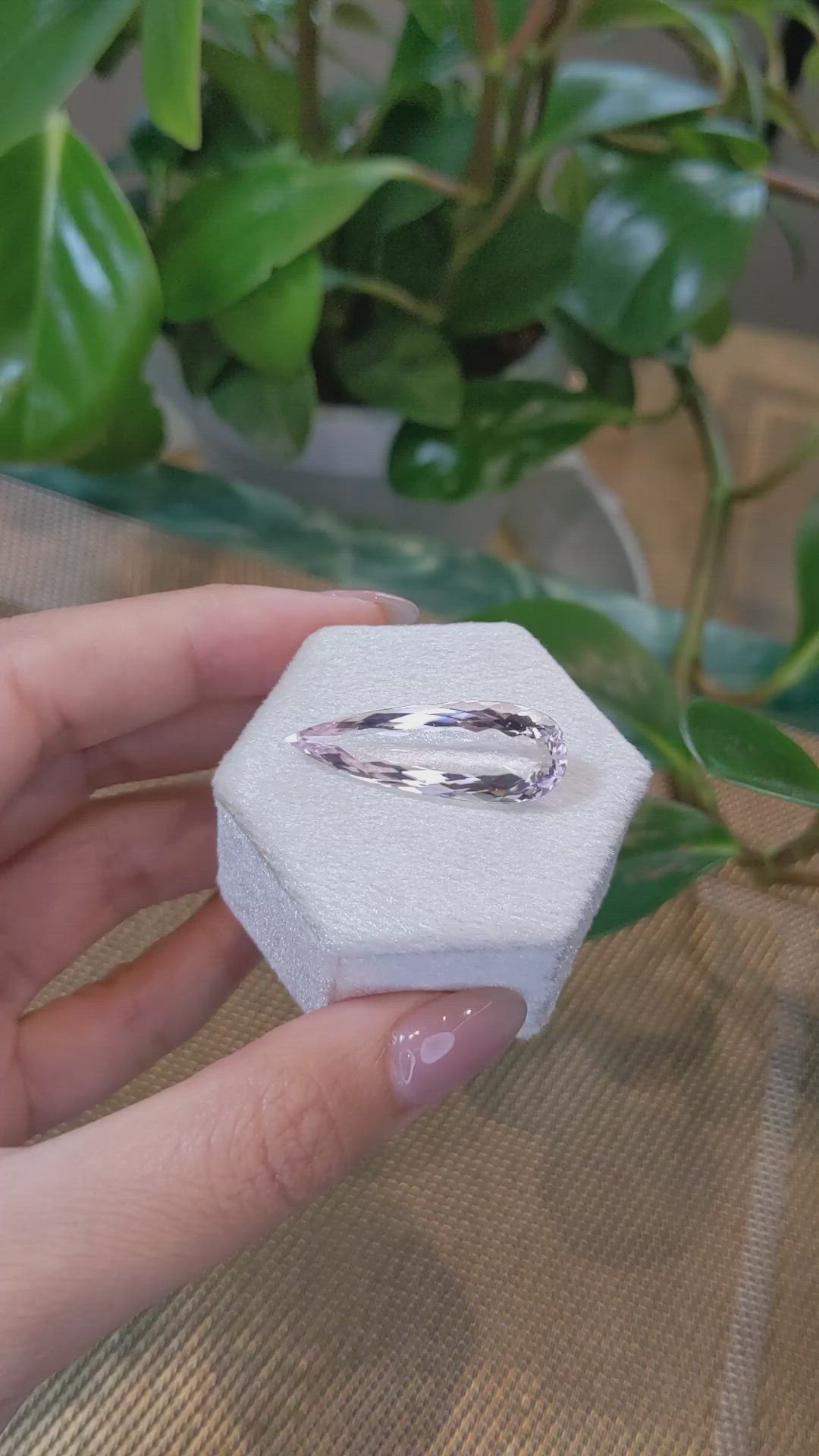 13.49 Ct. Morganite from Brazil Size Video