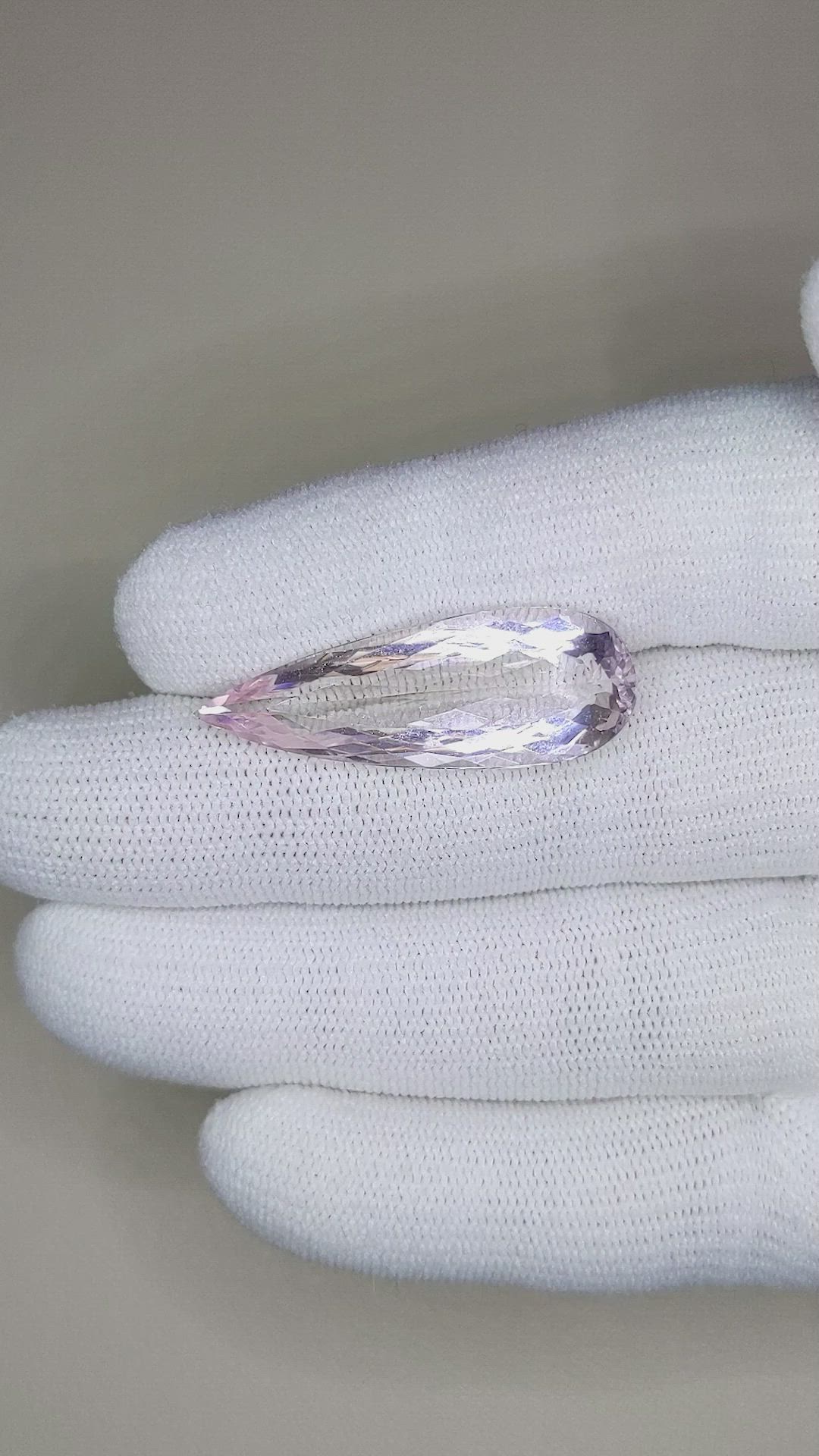 13.49 Ct. Morganite from Brazil Size Video