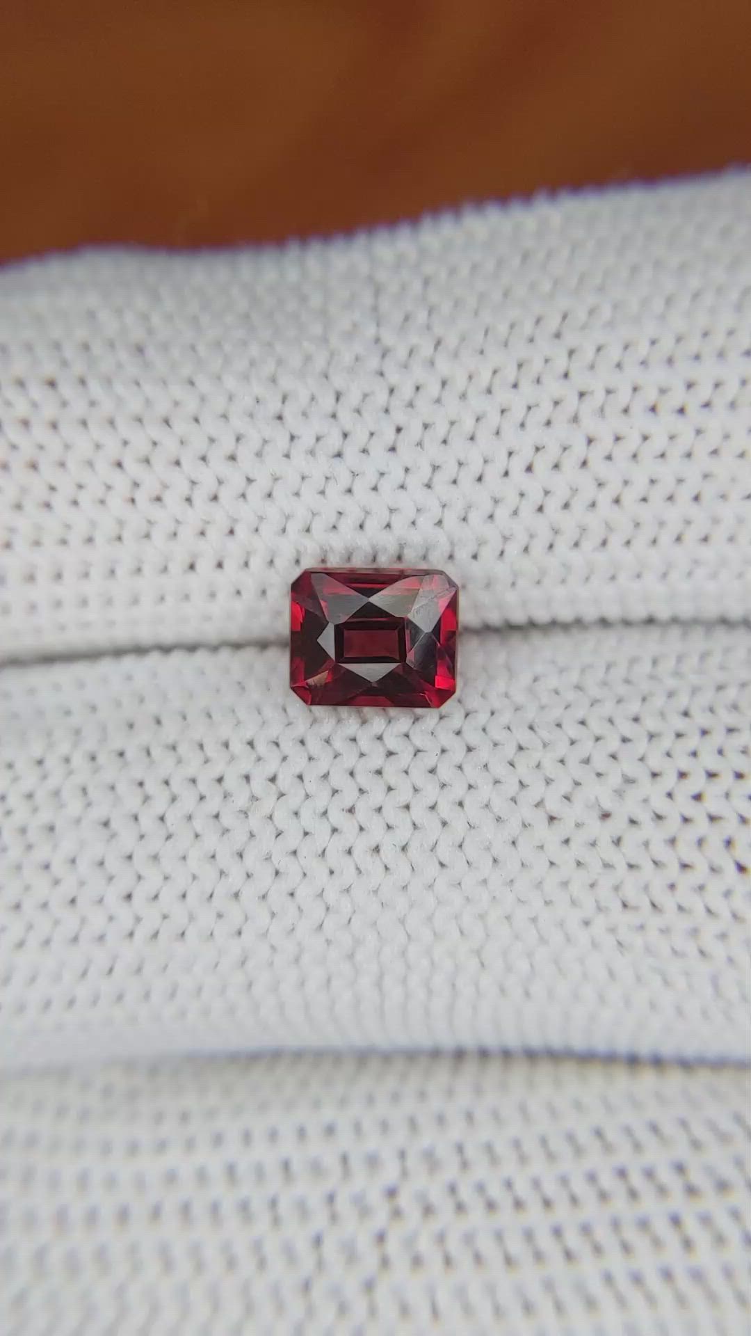 1.44 Ct. Rhodolite Garnet from Ceylon (Sri Lanka) Size Video