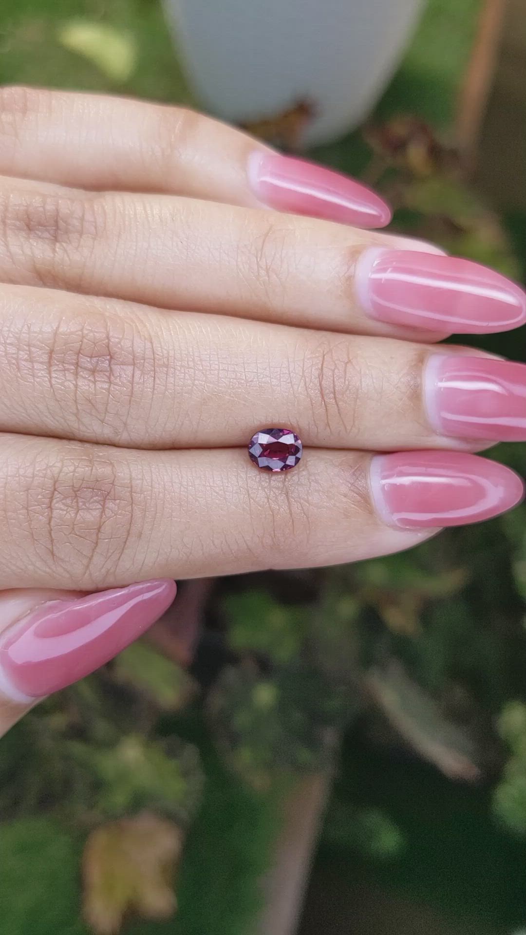 0.96 Ct. Rhodolite Garnet from Ceylon (Sri Lanka) Size Video