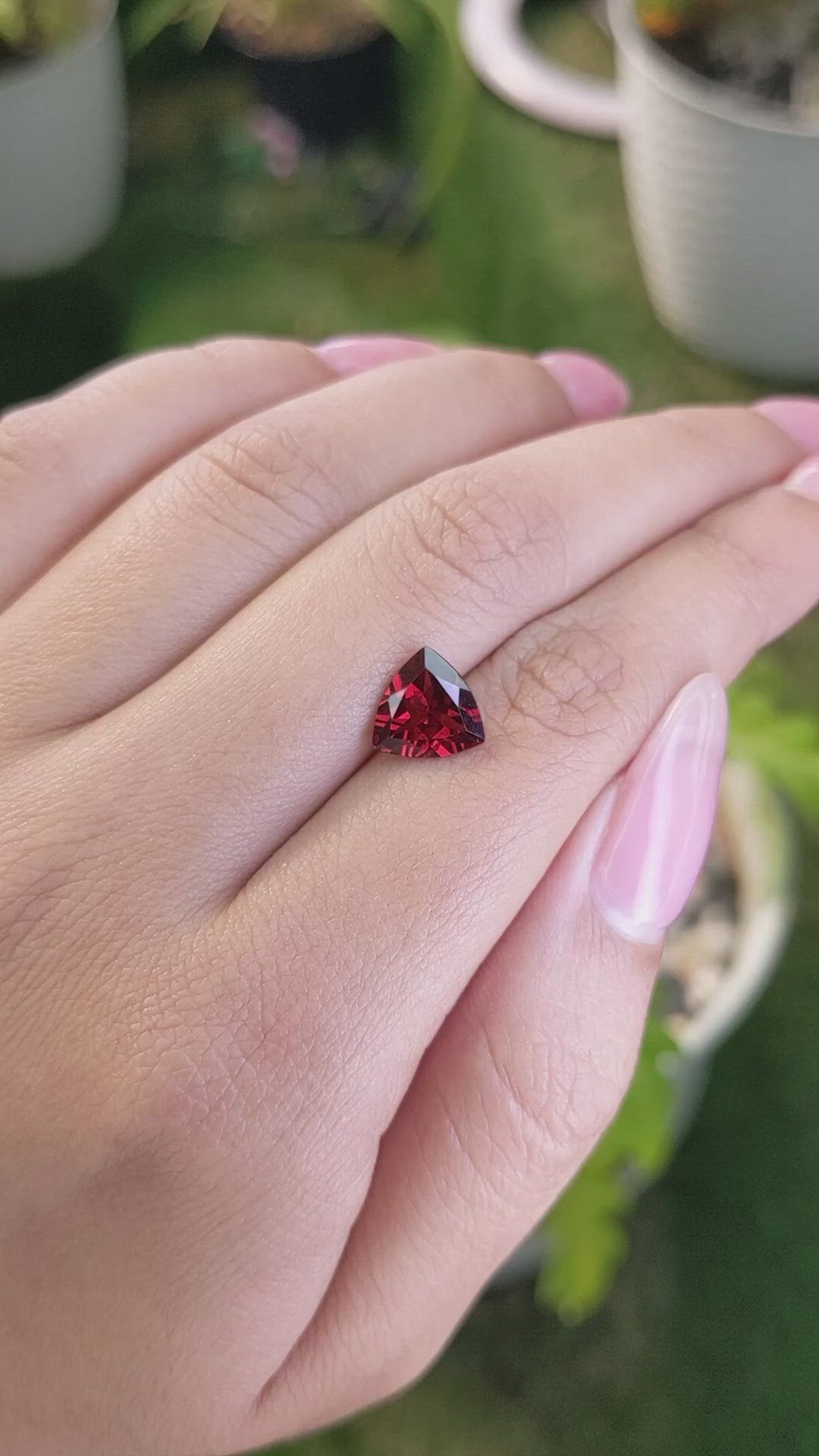 2.38 Ct. Rhodolite Garnet from Ceylon (Sri Lanka) Size Video