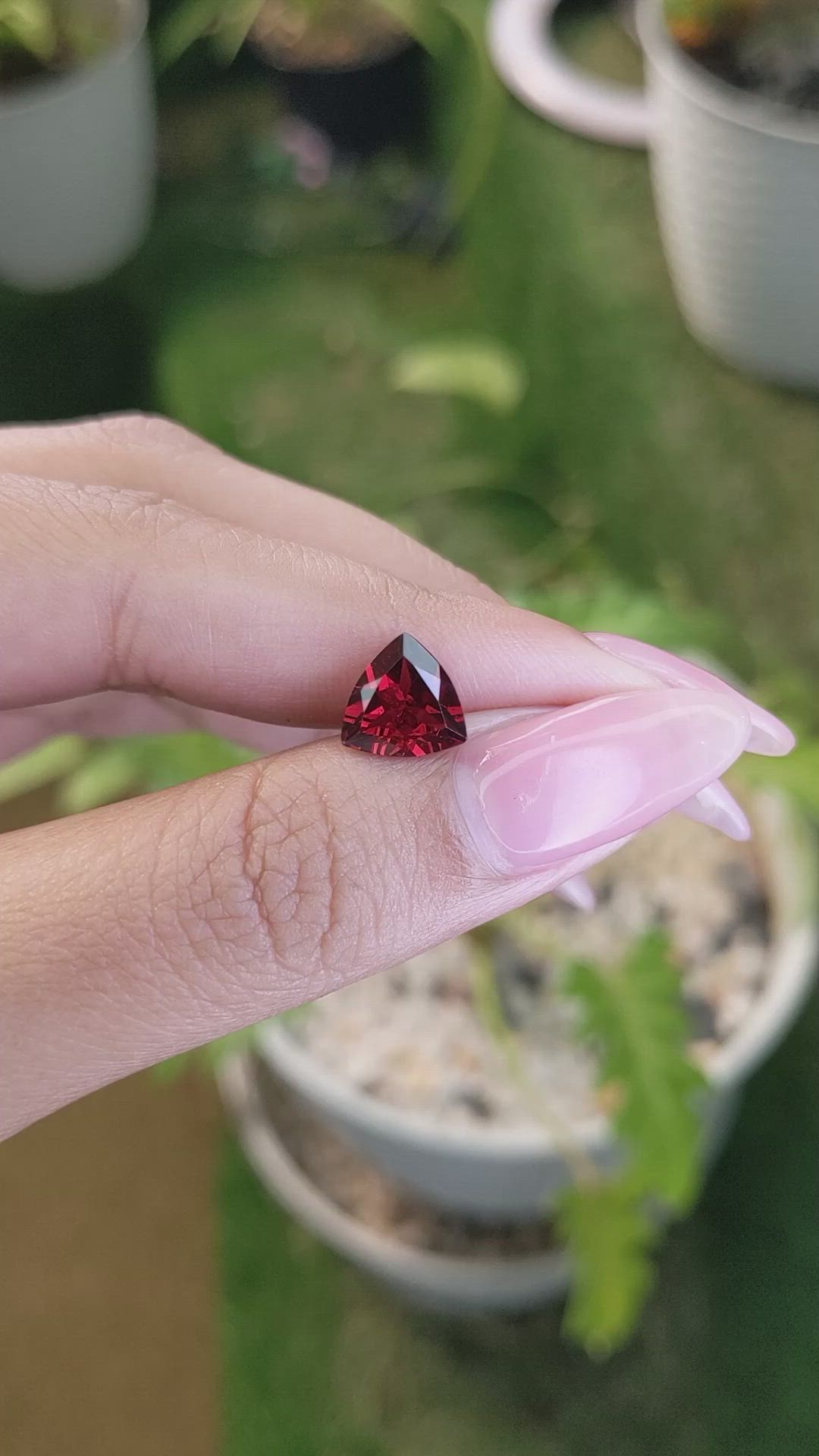 2.38 Ct. Rhodolite Garnet from Ceylon (Sri Lanka) Size Video