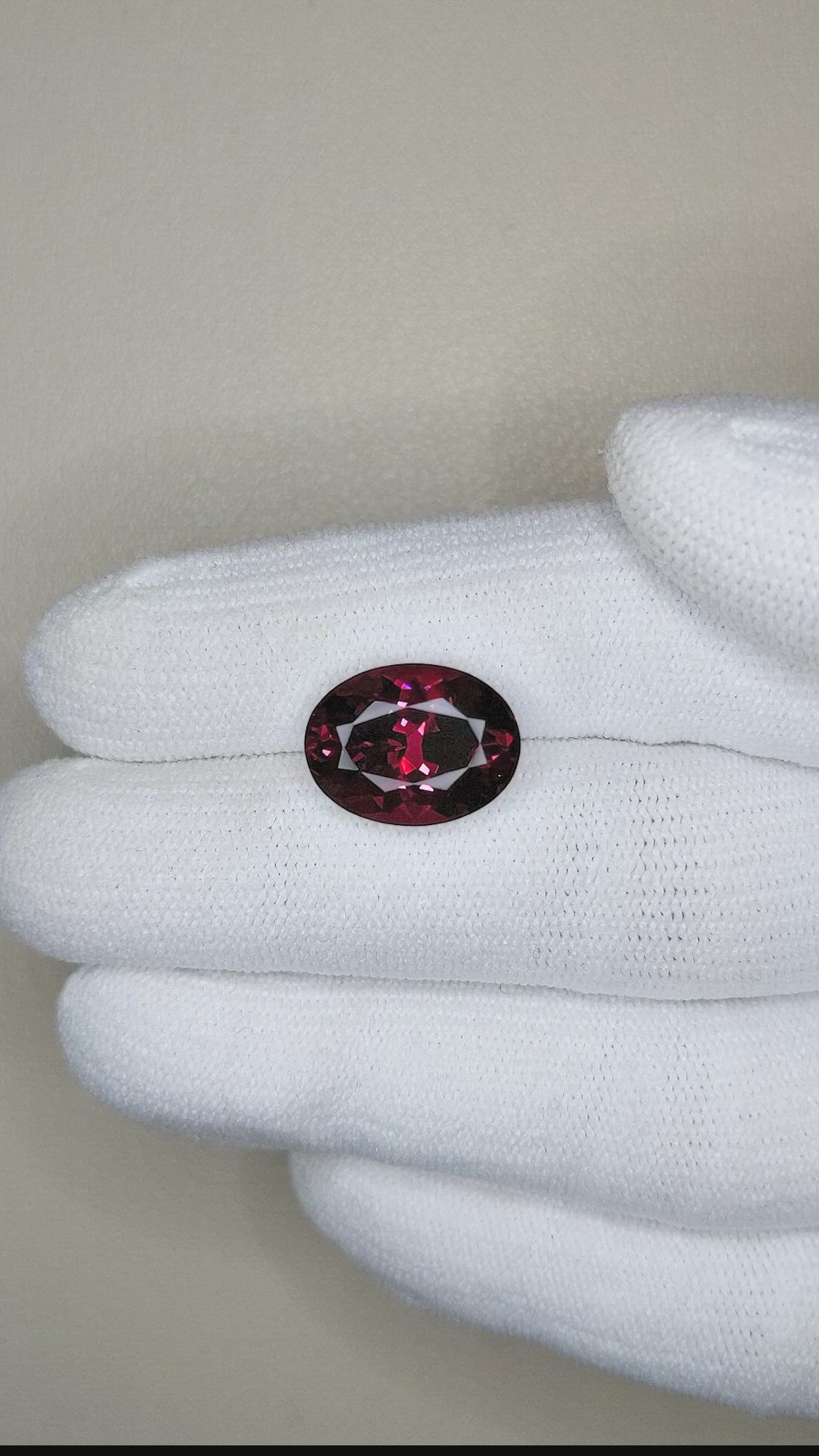 6.89 Ct. Garnet from Tanzania Size Video