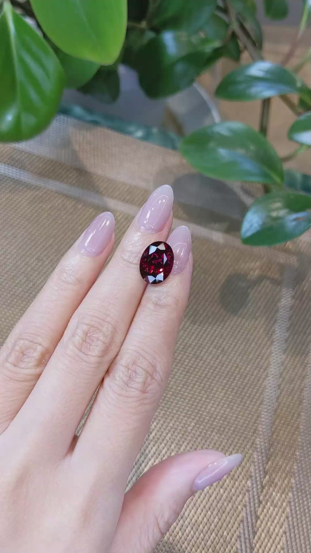 6.89 Ct. Garnet from Tanzania Size Video