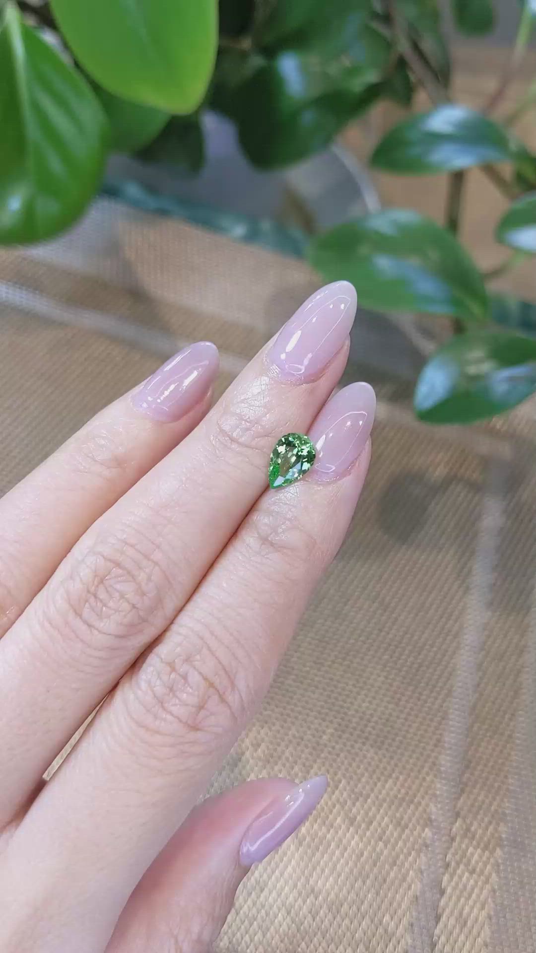 1.33 Ct. Tsavorite Garnet from Tanzania Size Video