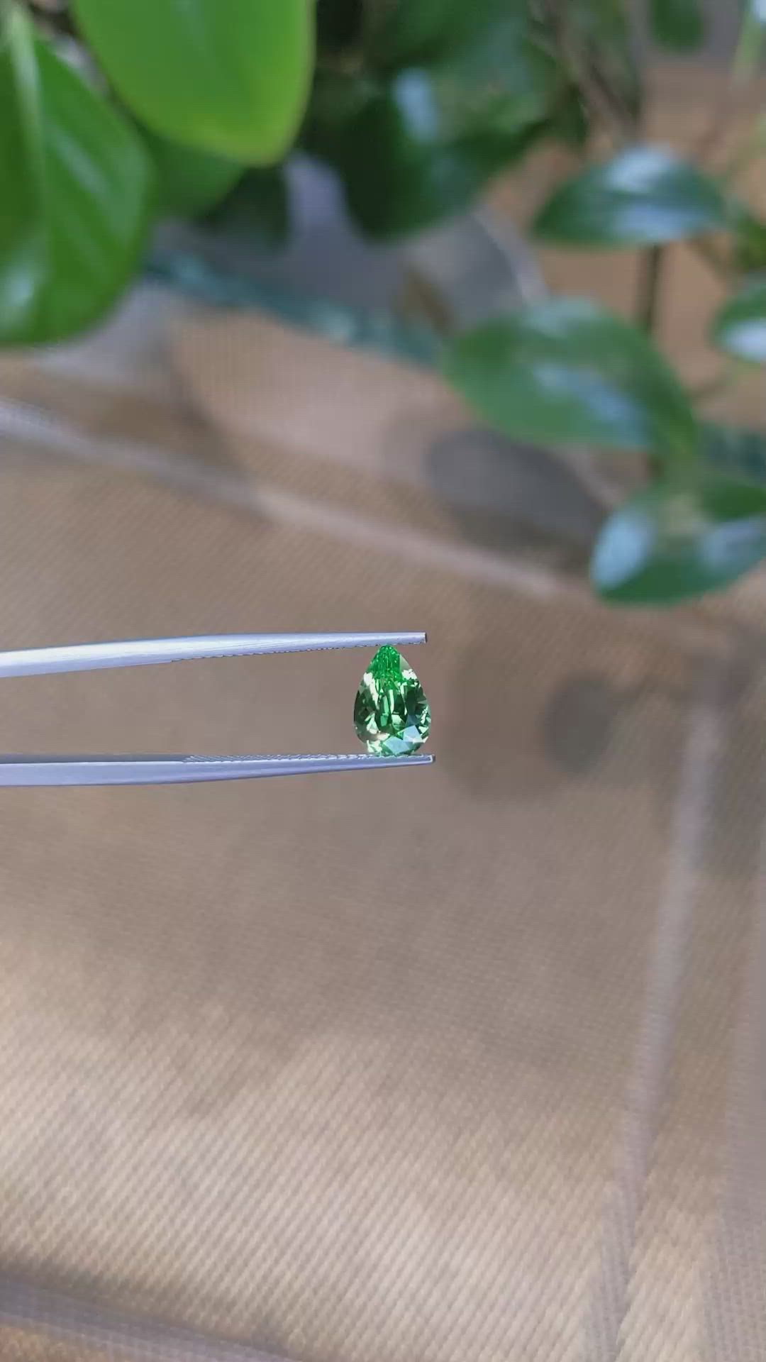 1.33 Ct. Tsavorite Garnet from Tanzania Size Video