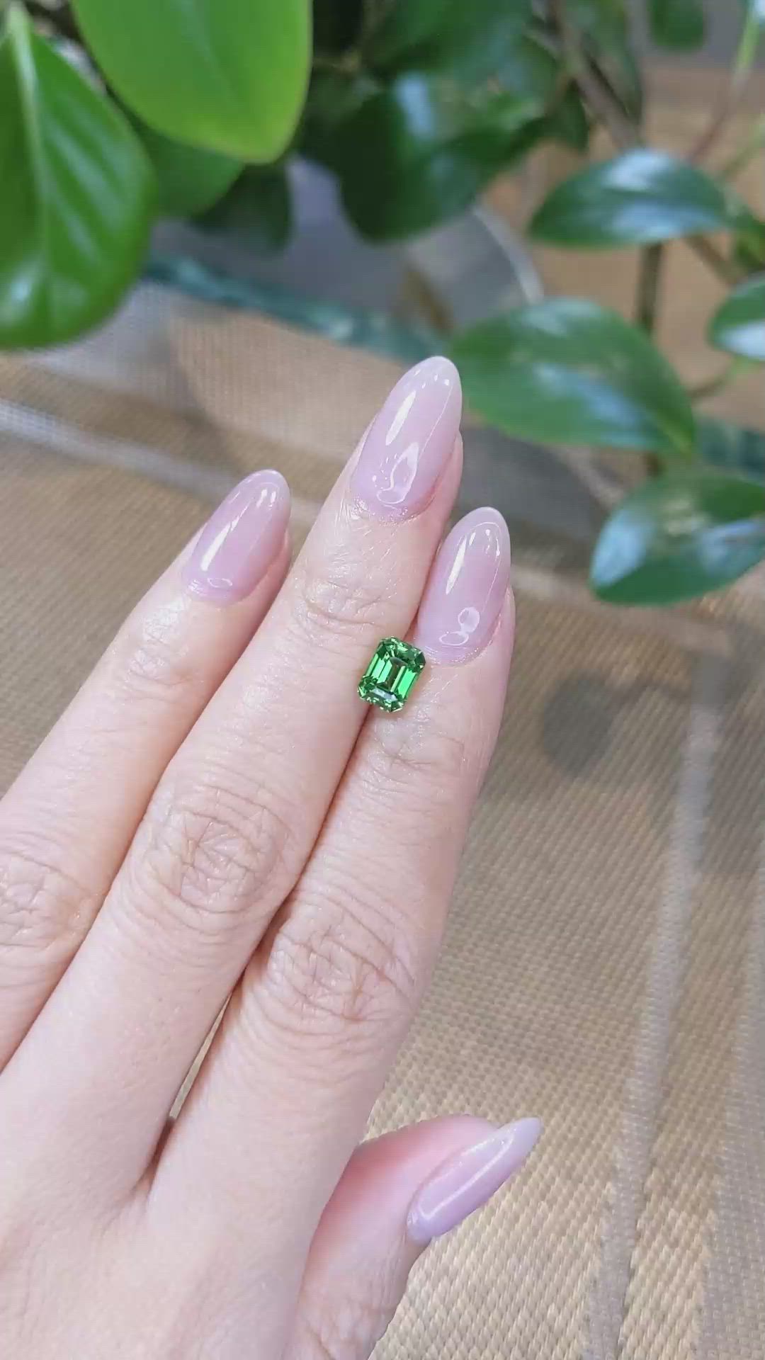 1.49 Ct. Tsavorite Garnet from Tanzania Size Video