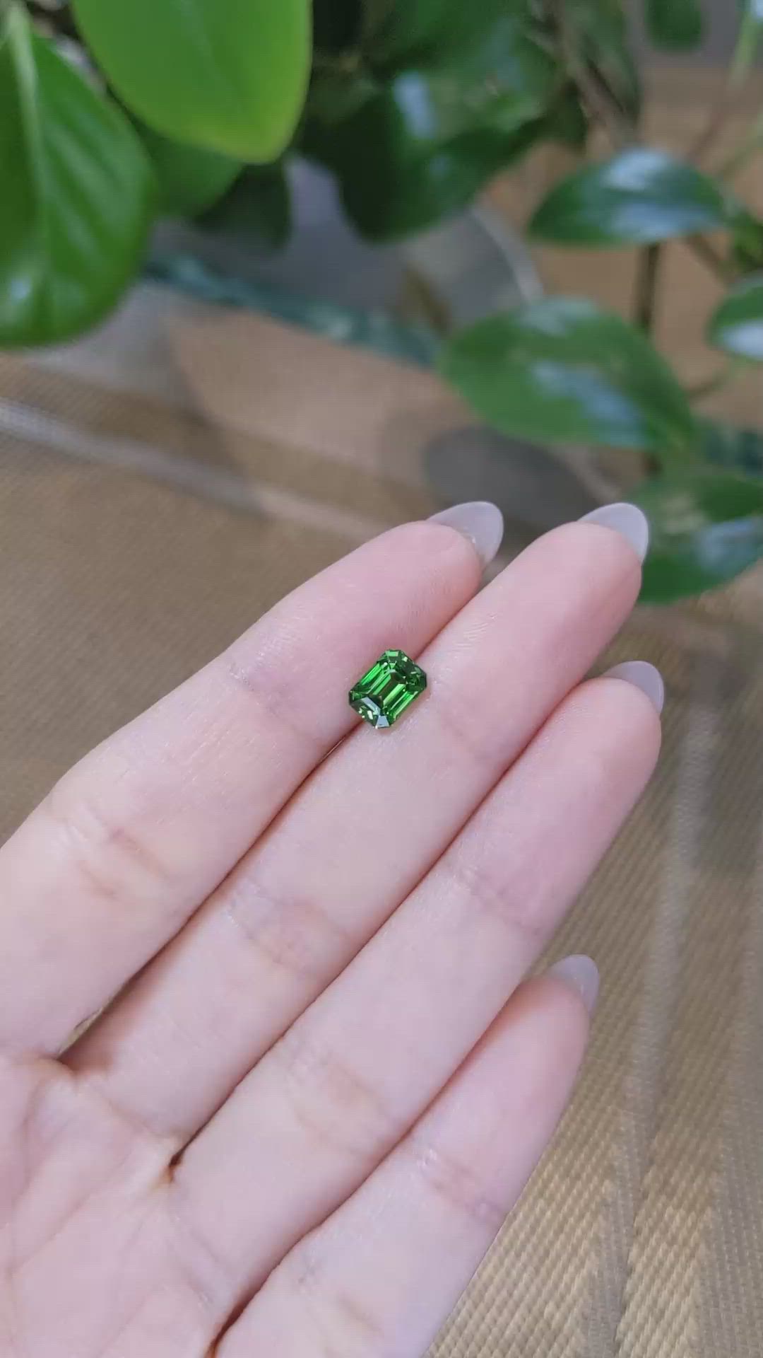 1.49 Ct. Tsavorite Garnet from Tanzania Size Video