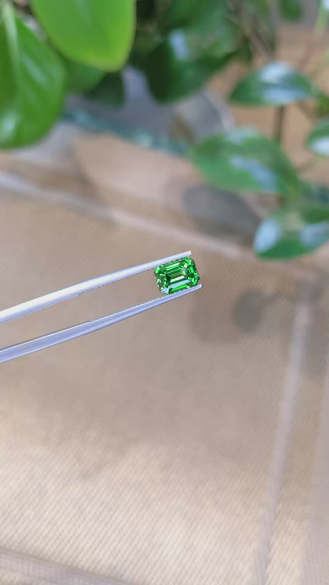 1.49 Ct. Tsavorite Garnet from Tanzania Size Video