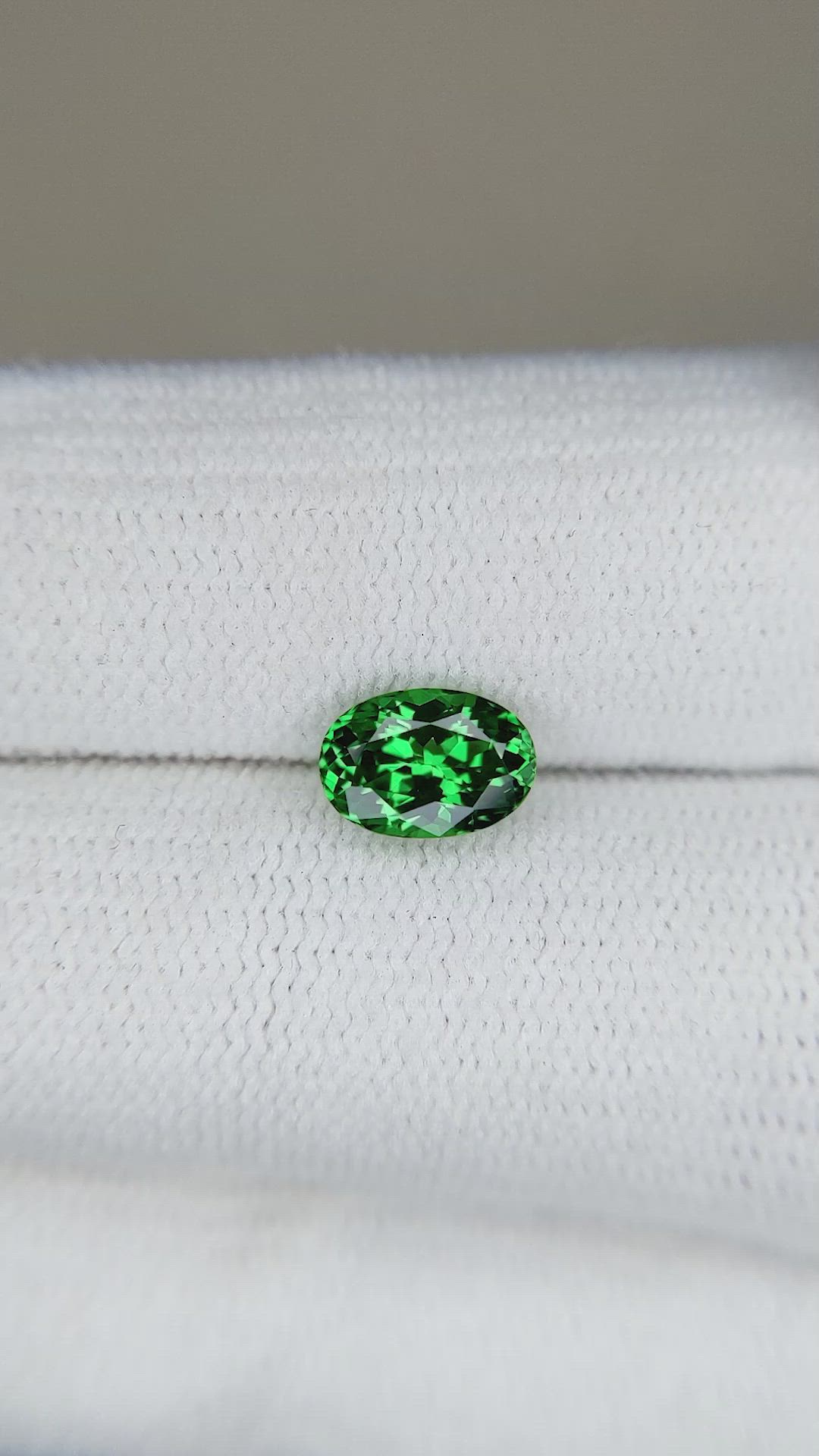 1.10 Ct. Tsavorite Garnet from Tanzania Size Video