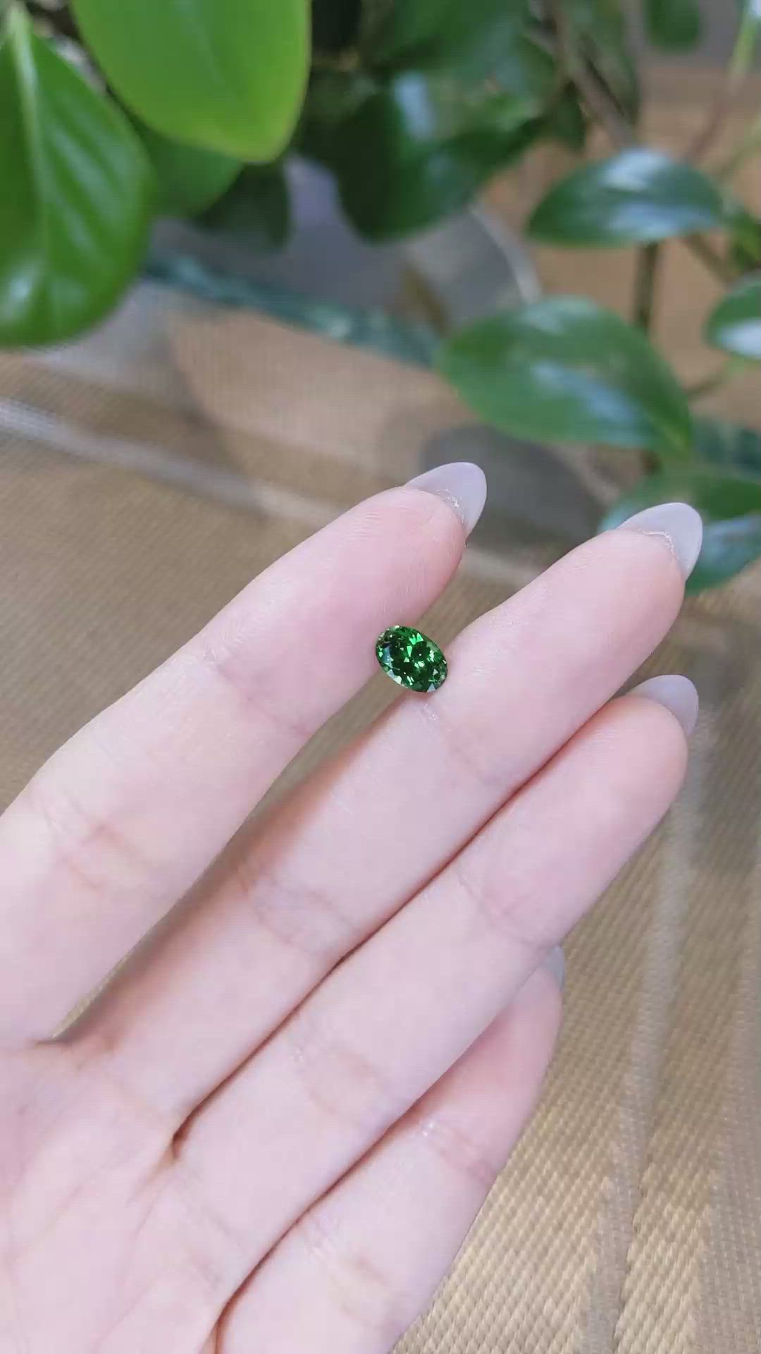 1.10 Ct. Tsavorite Garnet from Tanzania Size Video