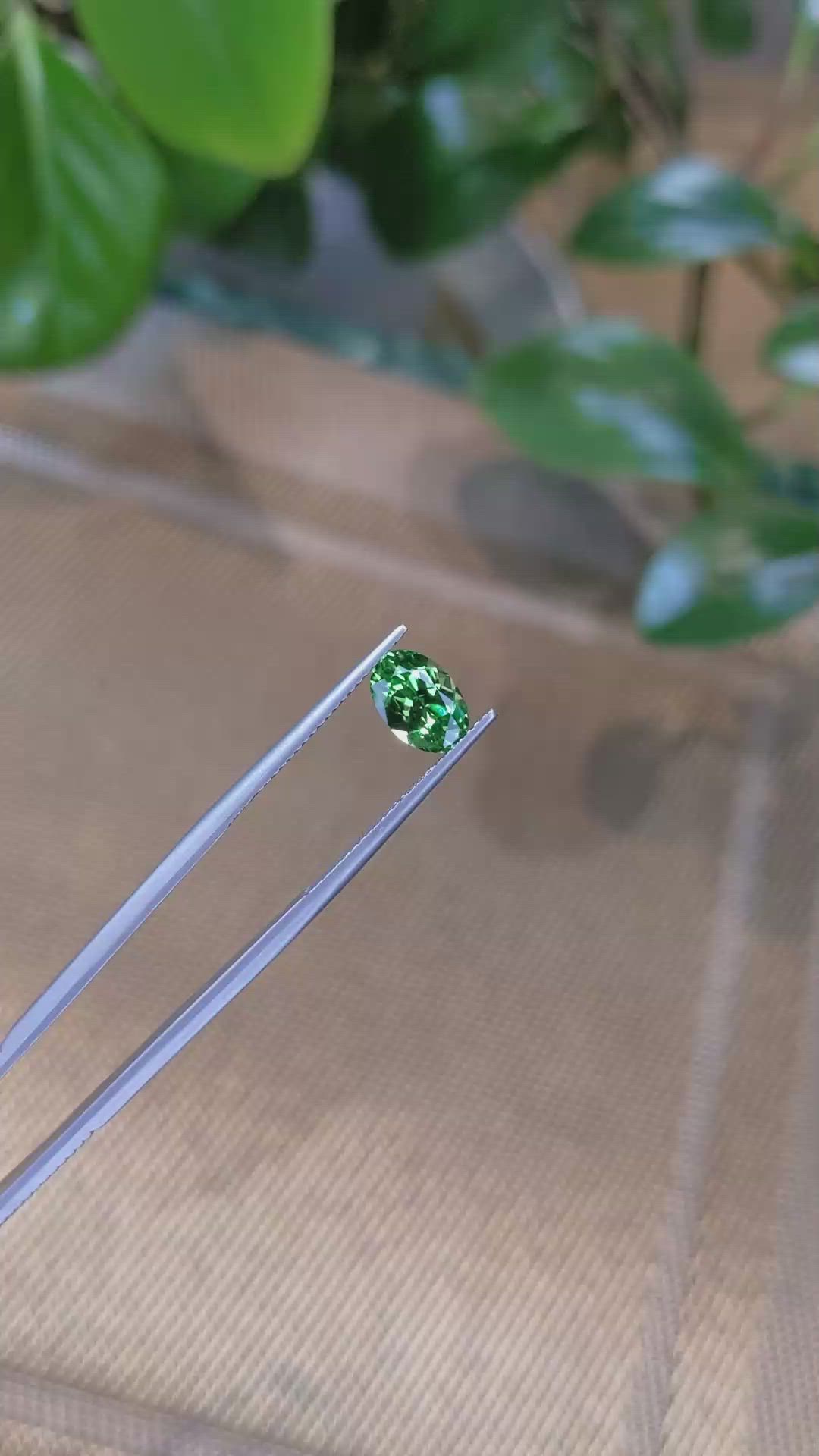 1.68 Ct. Tsavorite Garnet from Tanzania Size Video