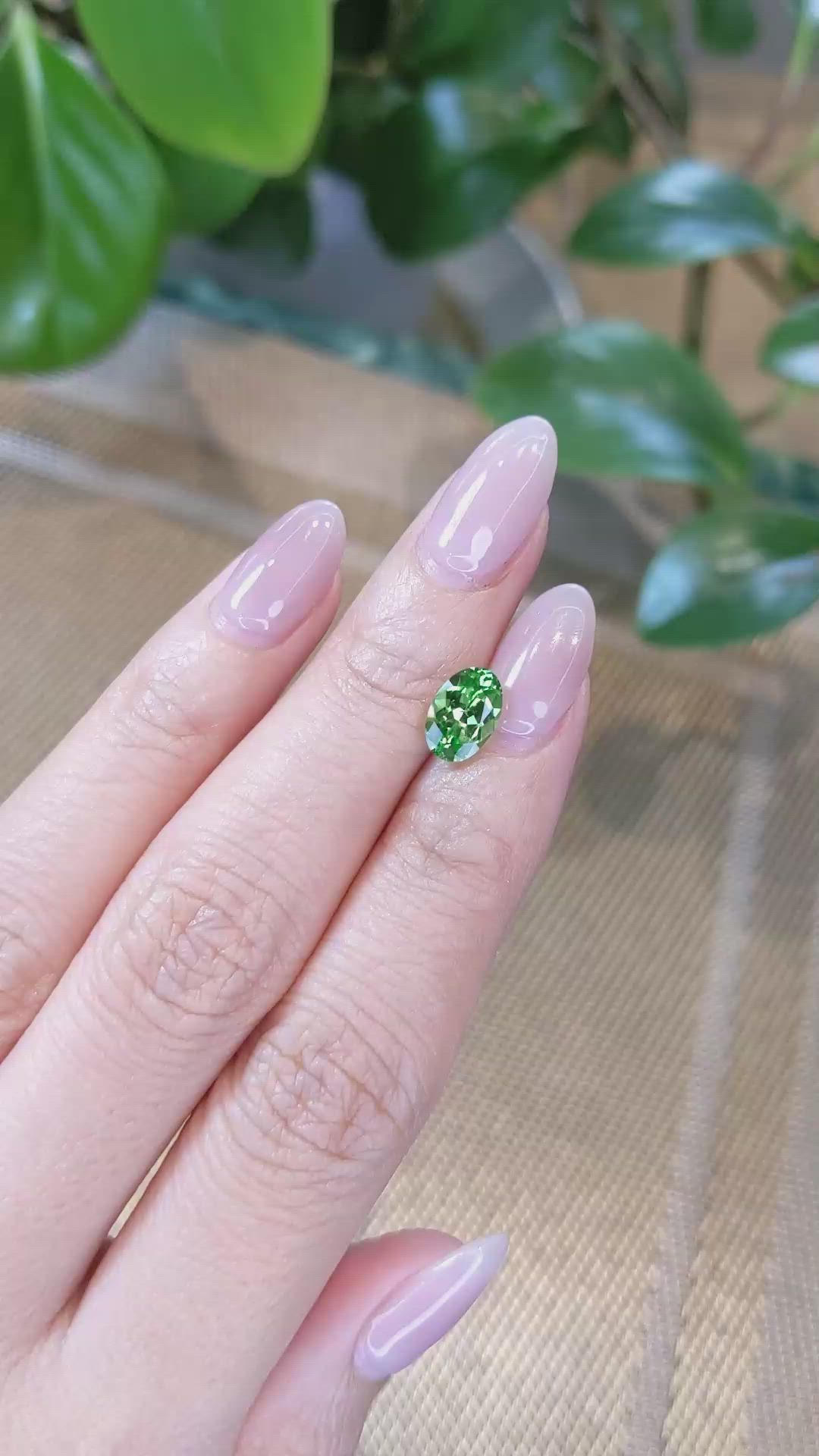 1.68 Ct. Tsavorite Garnet from Tanzania Size Video