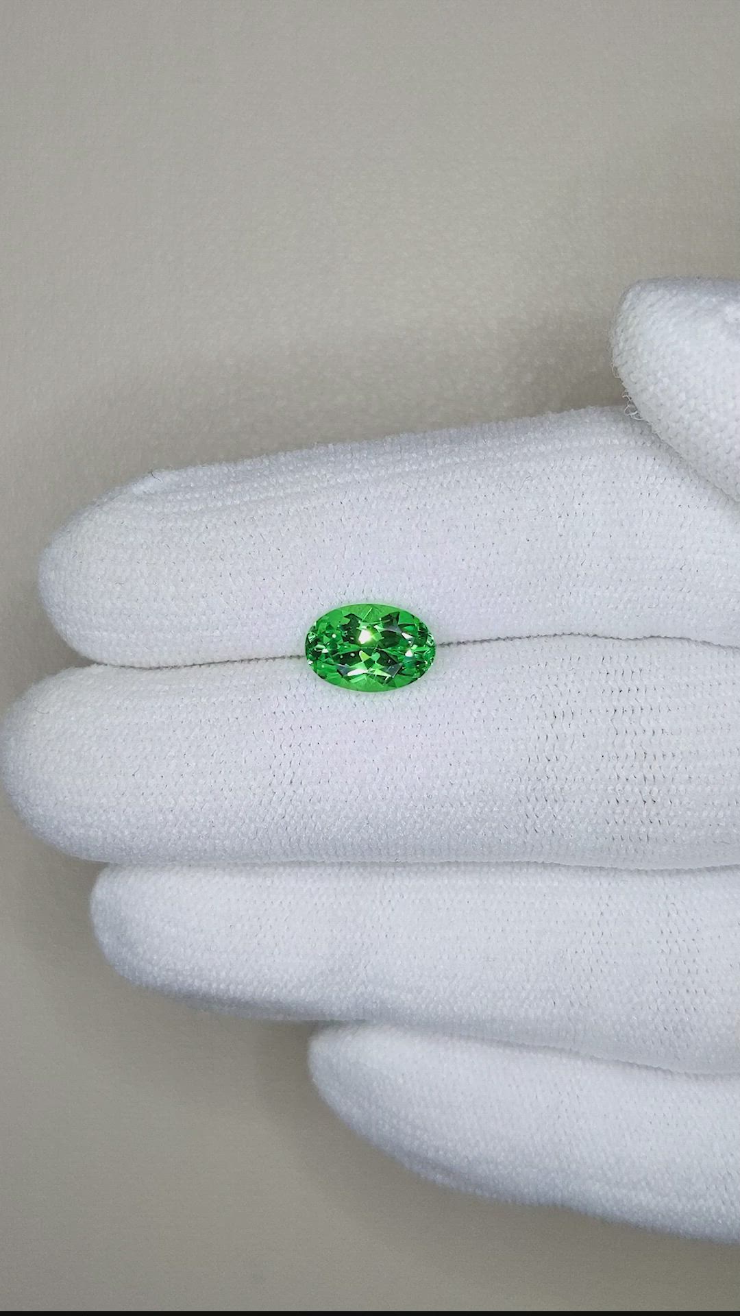 1.68 Ct. Tsavorite Garnet from Tanzania Size Video