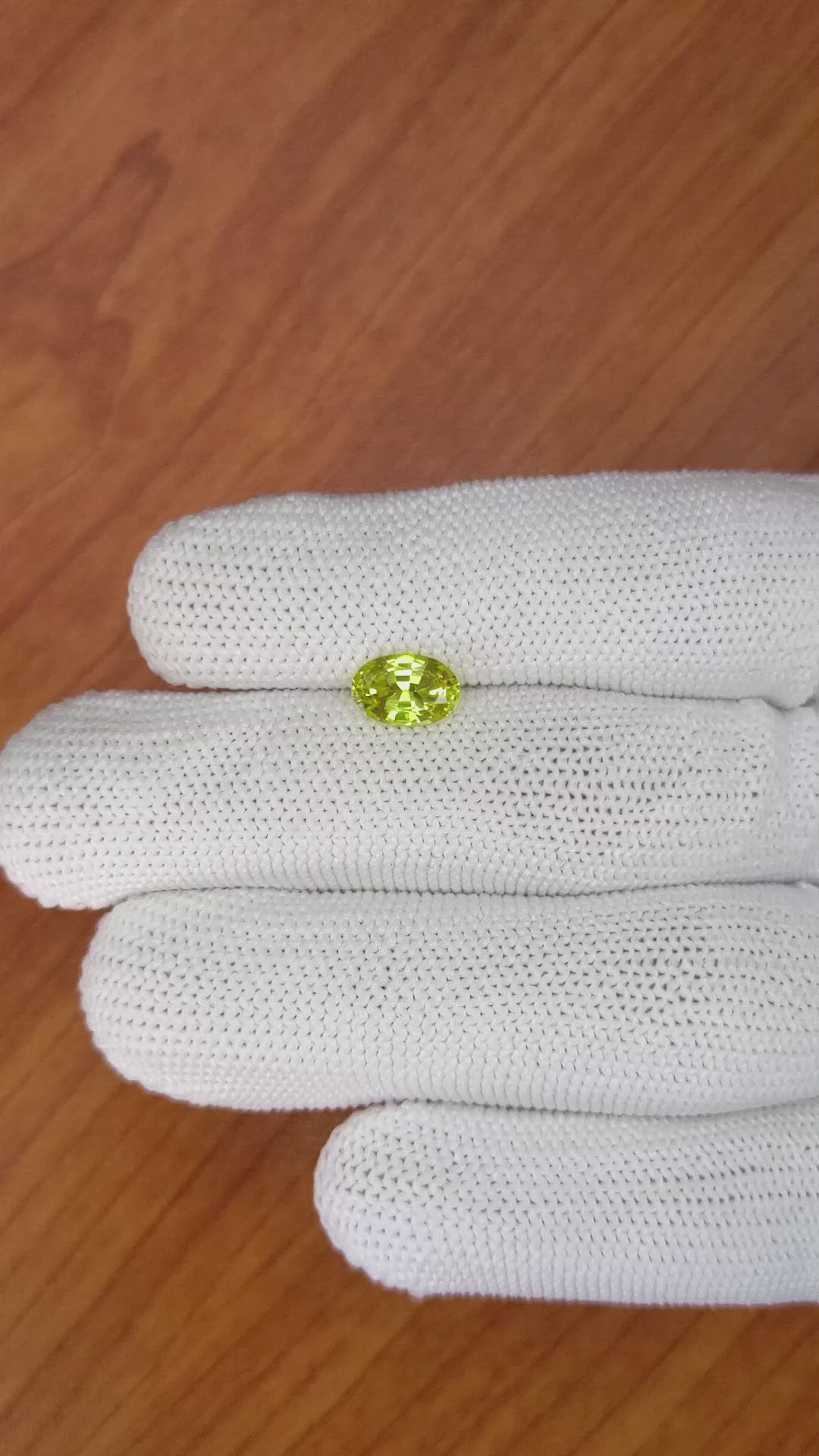 1.49 Ct. Chrysoberyl from Ceylon (Sri Lanka) Size Video