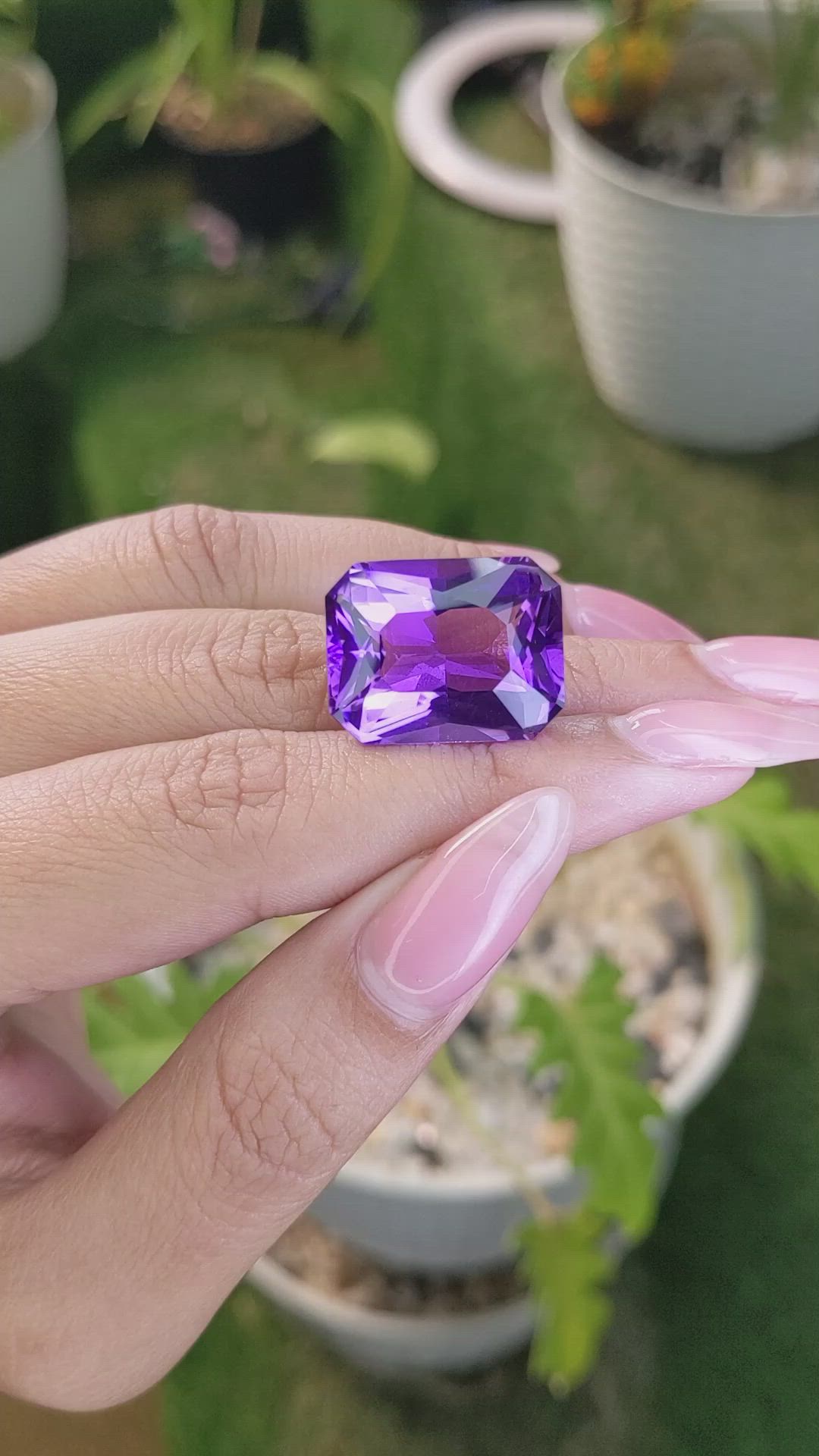19.59 Ct. Amethyst from Ceylon (Sri Lanka) Size Video