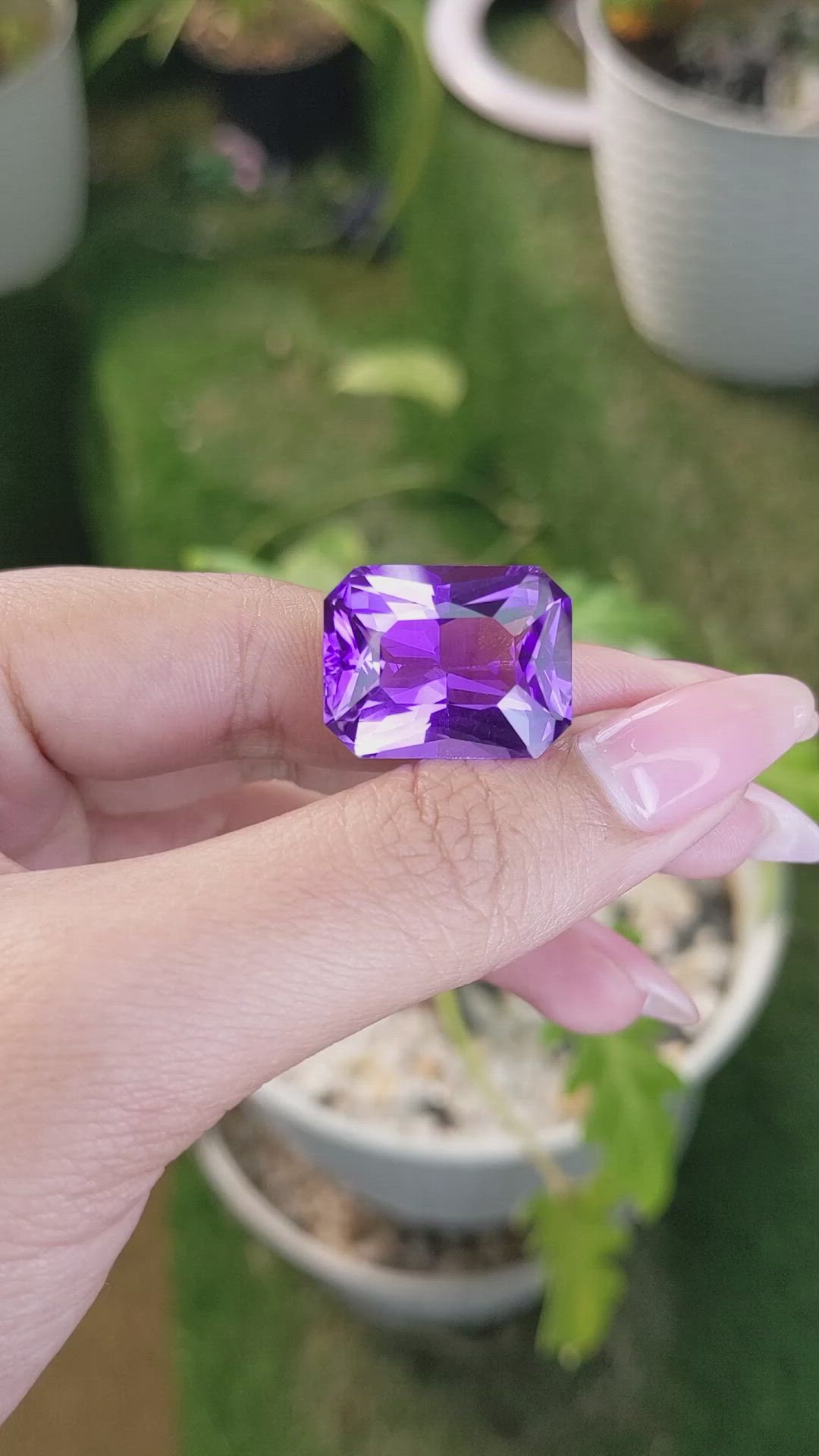 19.59 Ct. Amethyst from Ceylon (Sri Lanka) Size Video