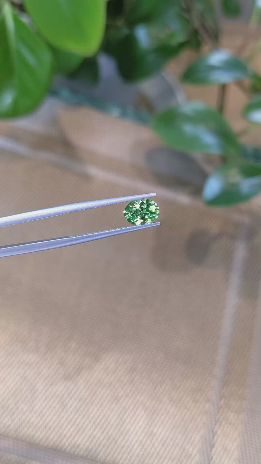 1.25 Ct. Tsavorite Garnet from Tanzania Size Video