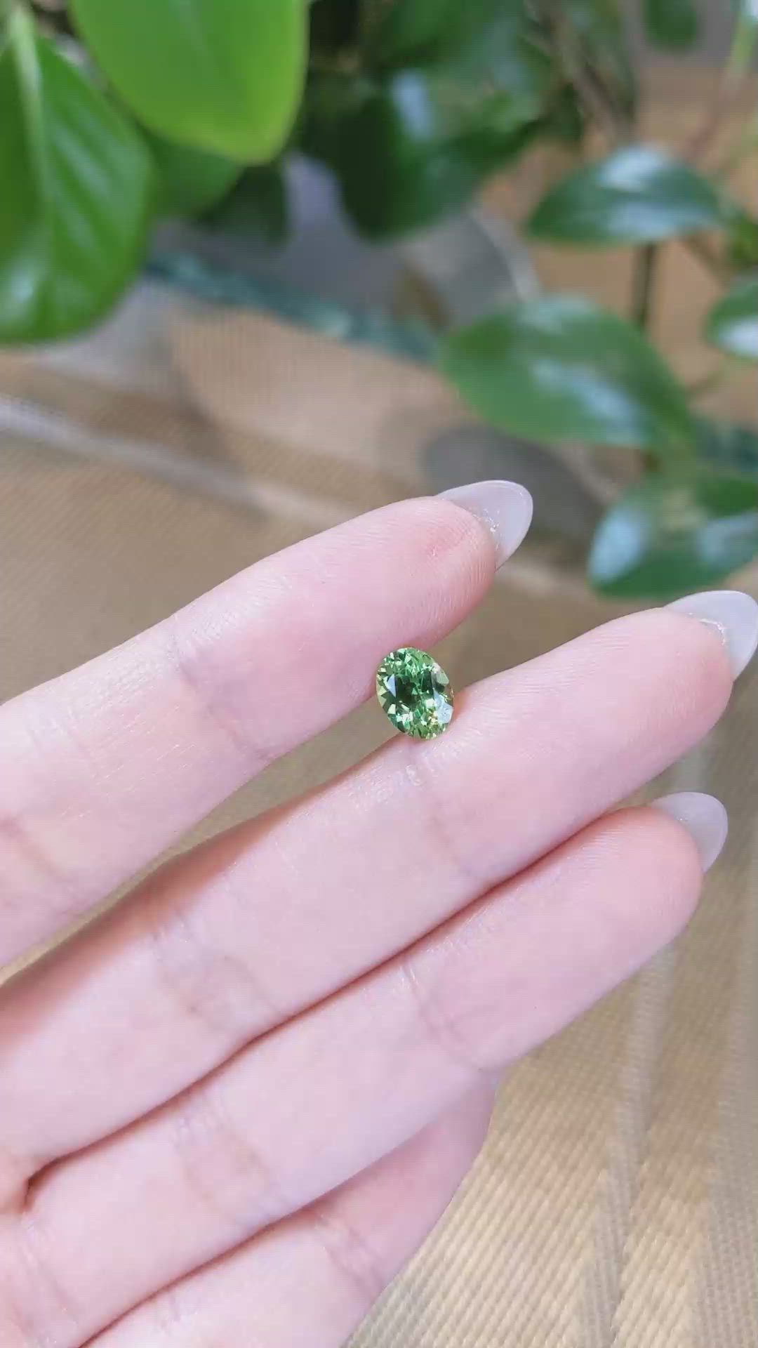1.25 Ct. Tsavorite Garnet from Tanzania Size Video