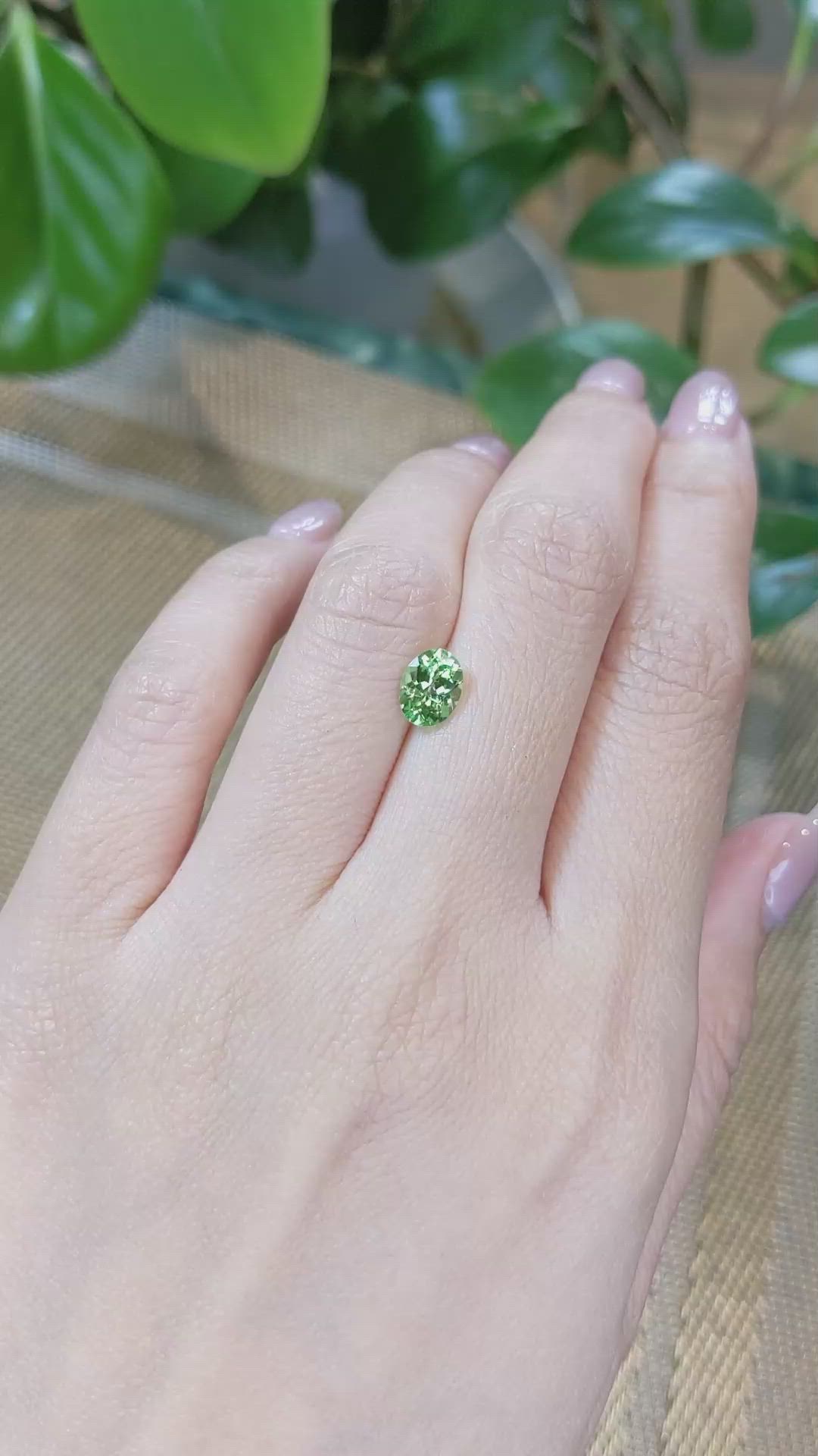 1.25 Ct. Tsavorite Garnet from Tanzania Size Video