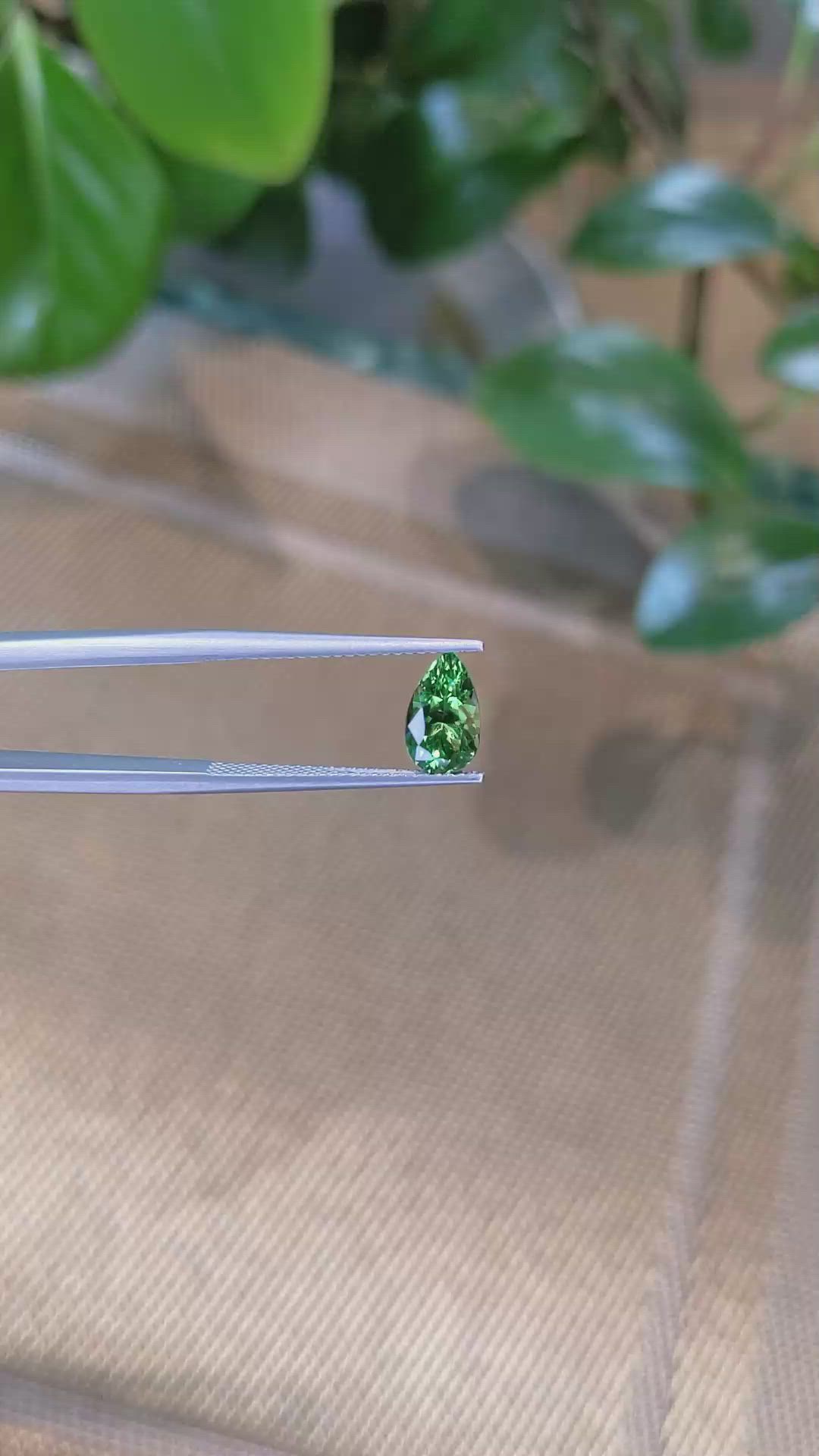 1.77 Ct. Tsavorite Garnet from Tanzania Size Video